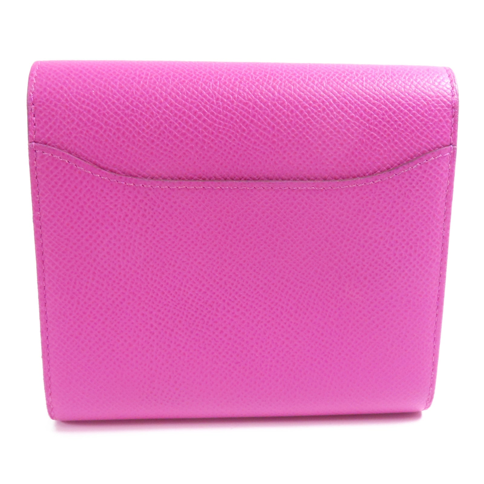 HERMES Epsom皮革Constance Wallet銀扣Magnolia