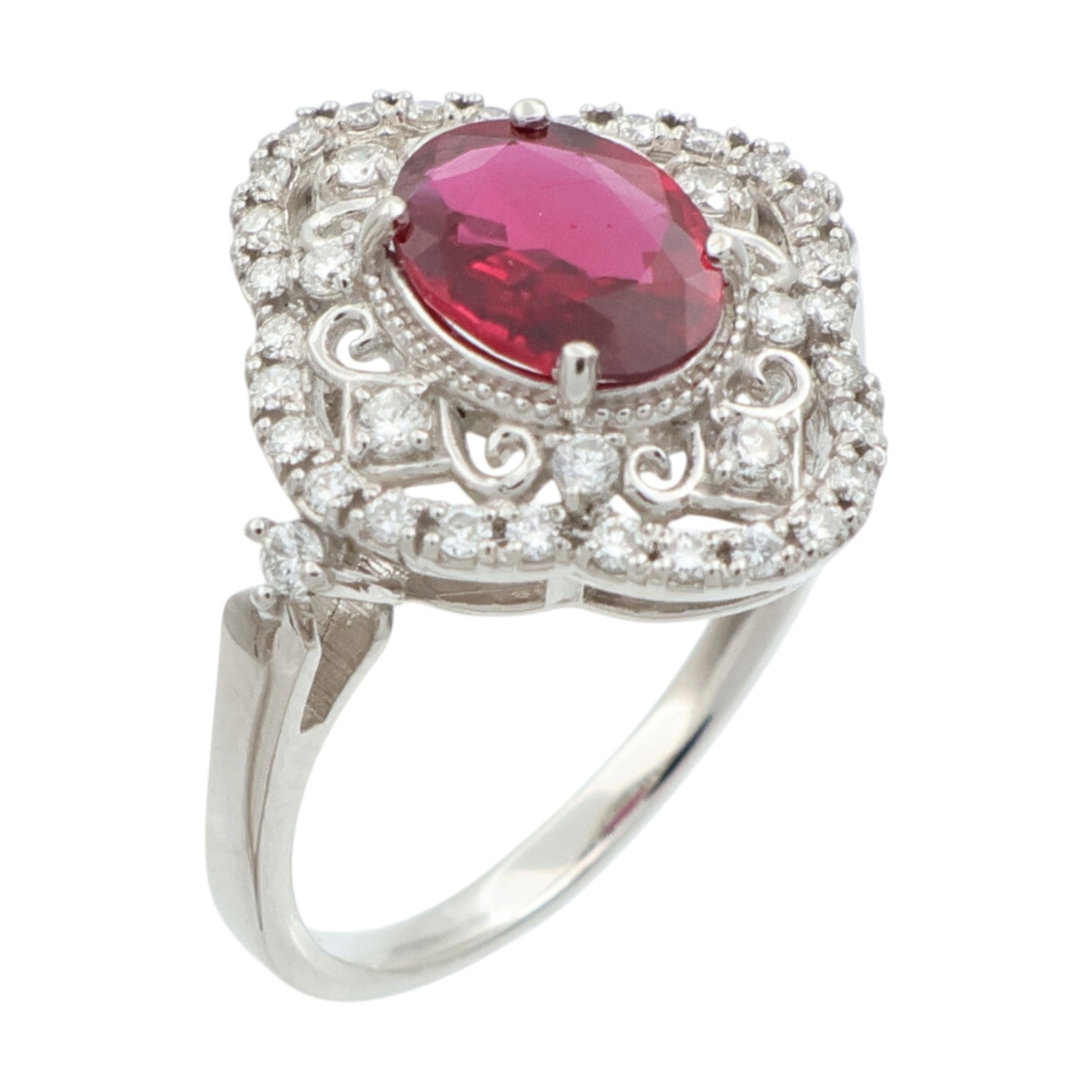 JEWELRY PT950鉑金/紅寶石Ruby鑽石戒指