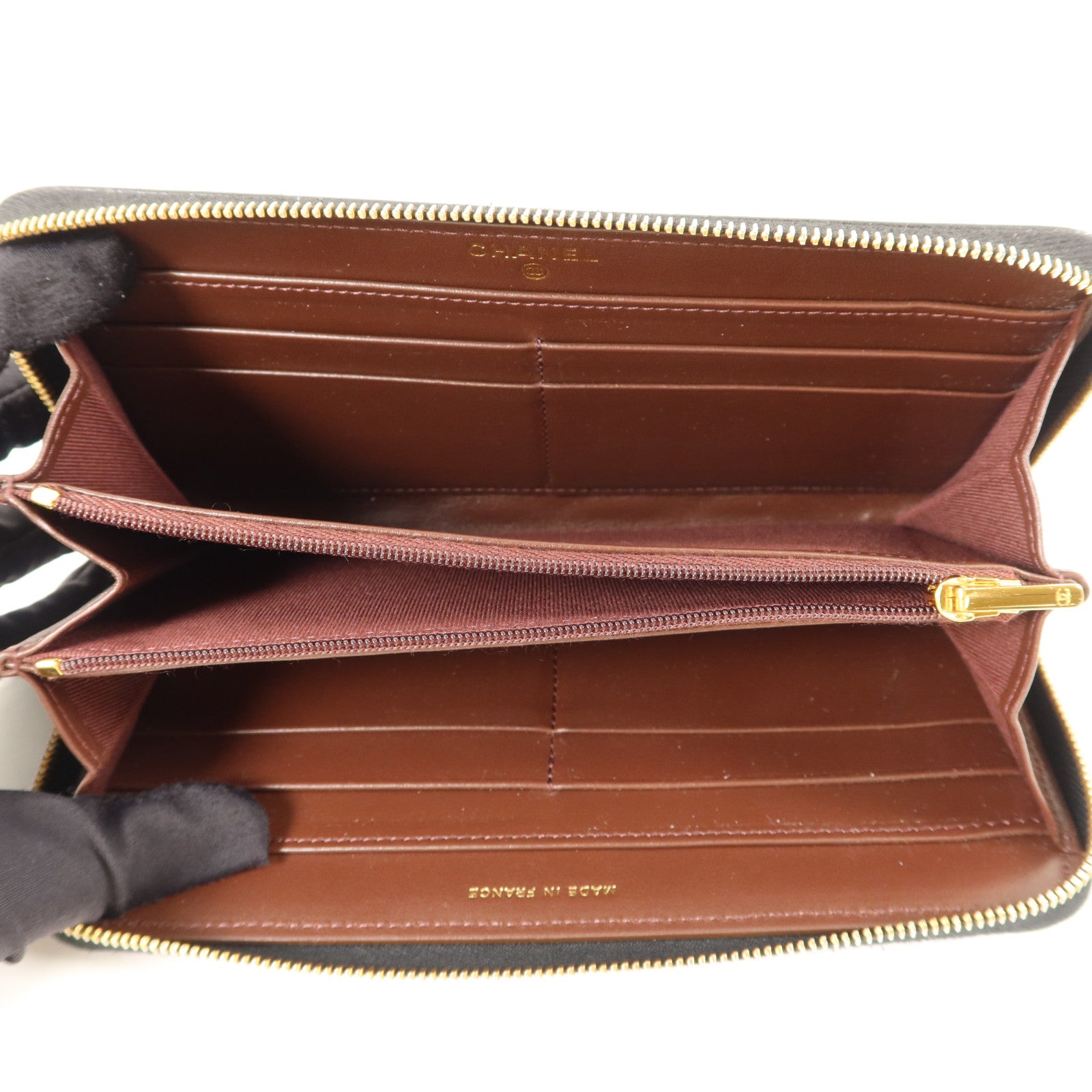 CHANEL 牛皮皮革Classic Zipper Long Wallet長錢包