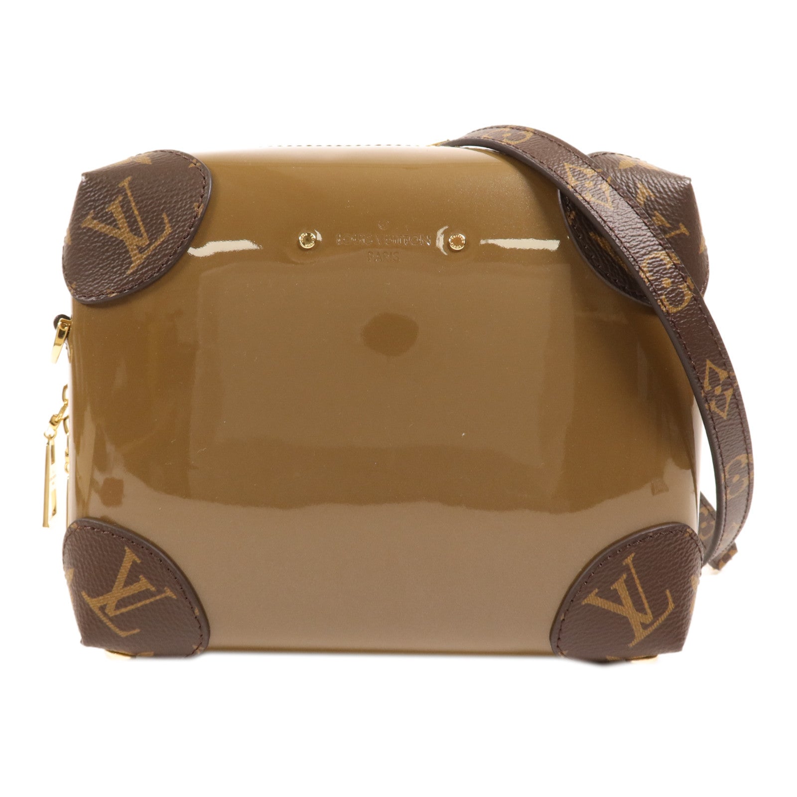 LOUIS VUITTON Monogram Vernis Venice金扣鏈帶肩背袋