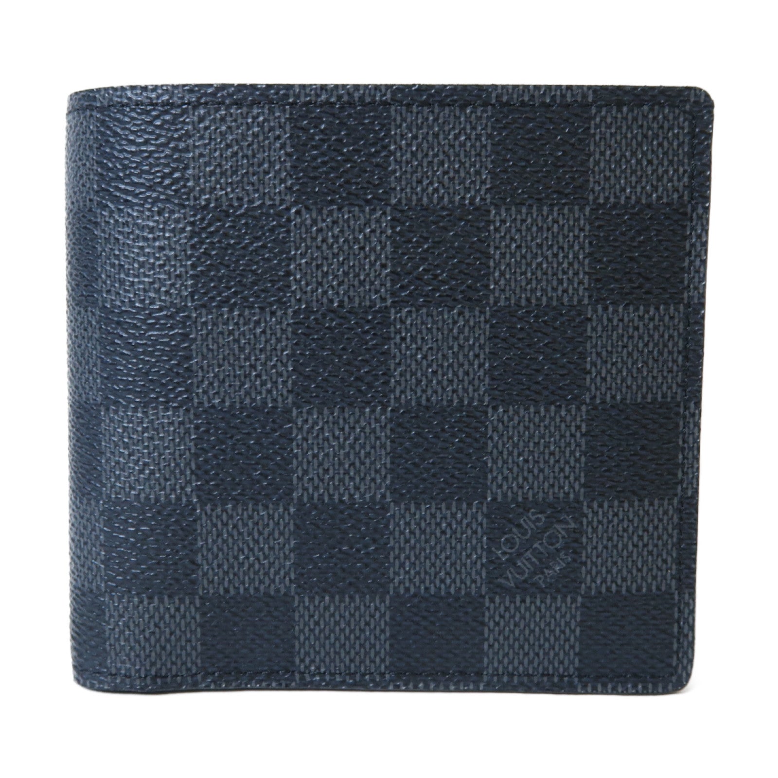 LOUIS VUITTON Damier Graphite Marco Wallet銀扣錢包黑色