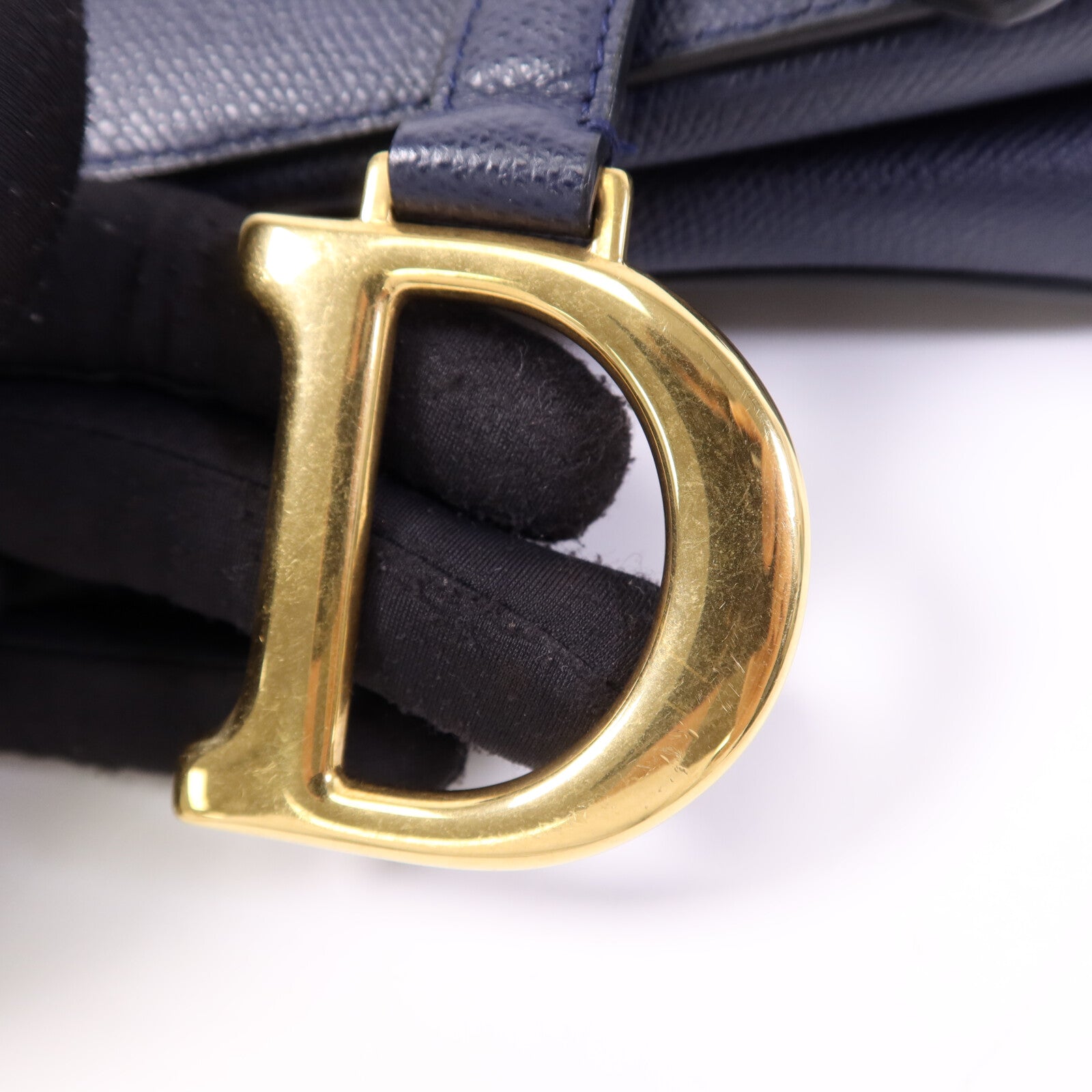 Dior 牛皮皮革Saddle金扣肩背袋