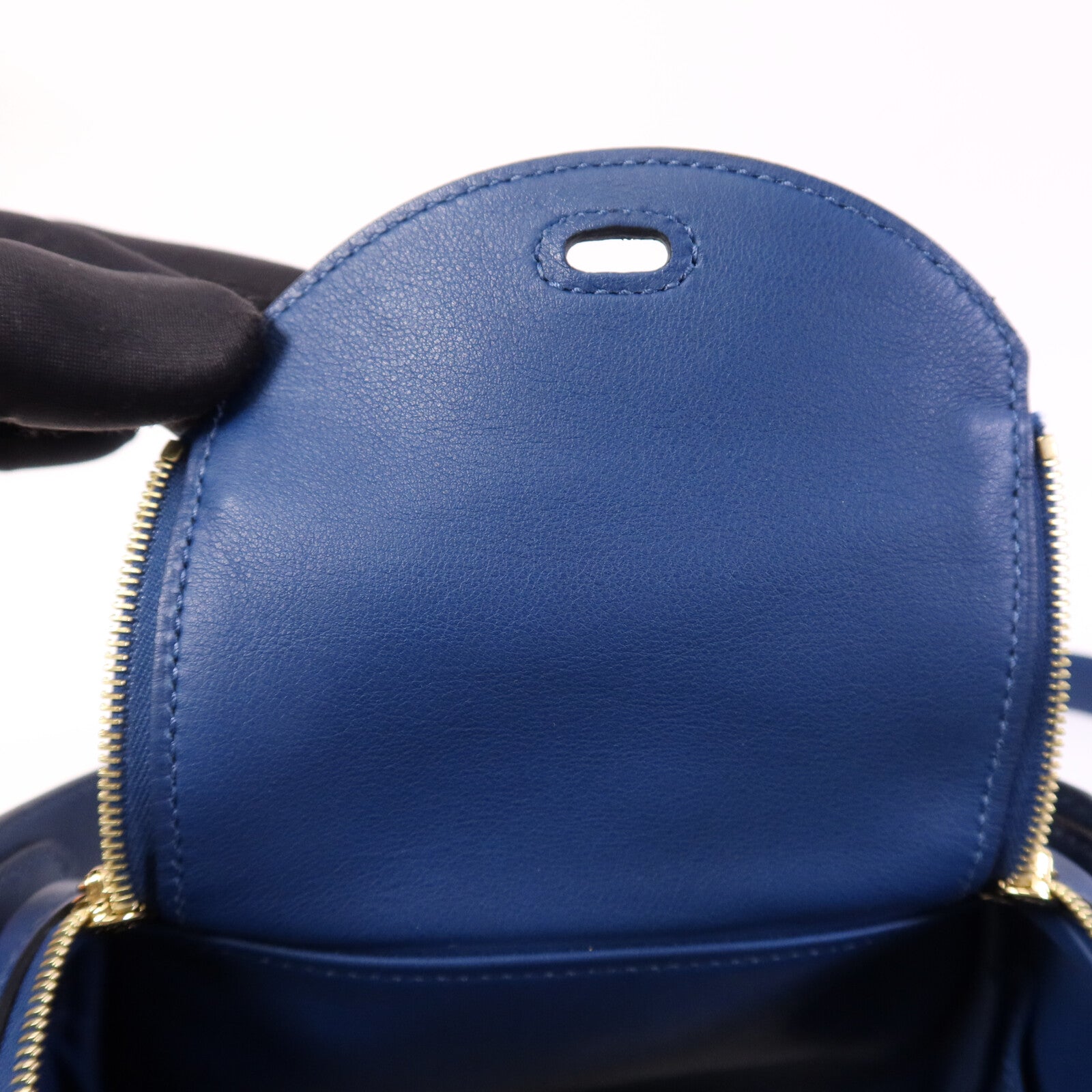 HERMES 【激減優惠】Swift皮革Mini Lindy金扣手挽肩背兩用袋Deep Blue
