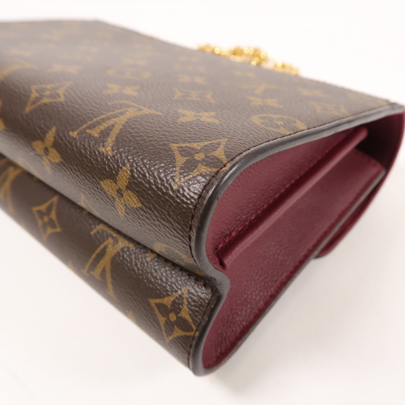 LOUIS VUITTON LV GHW Victoire Chain Shoulder Bag AH0197 Monogram Brown