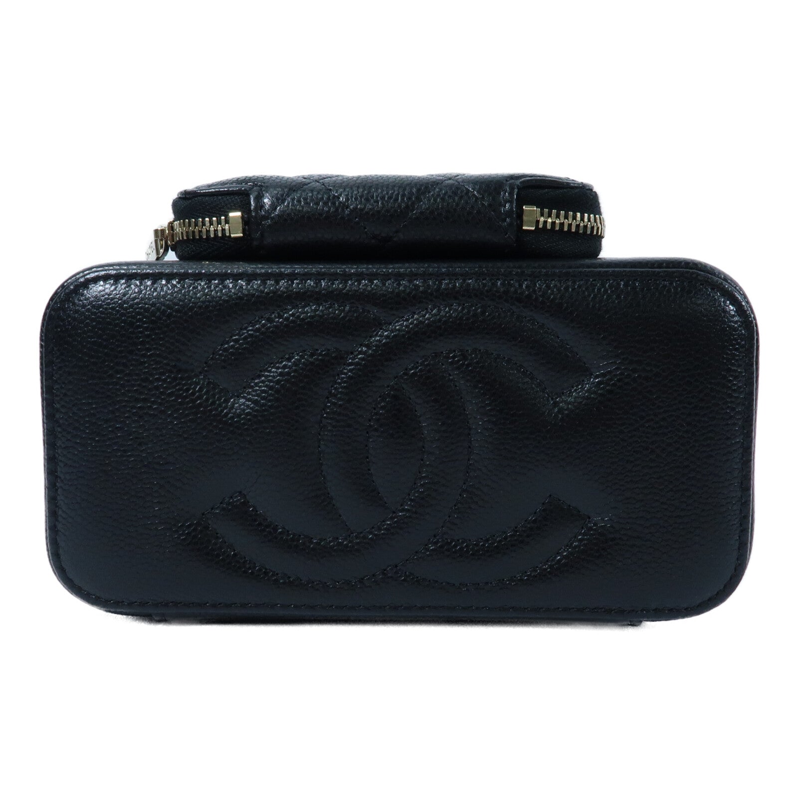 CHANEL 牛皮皮革Vanity Case鏈帶手挽肩背兩用袋