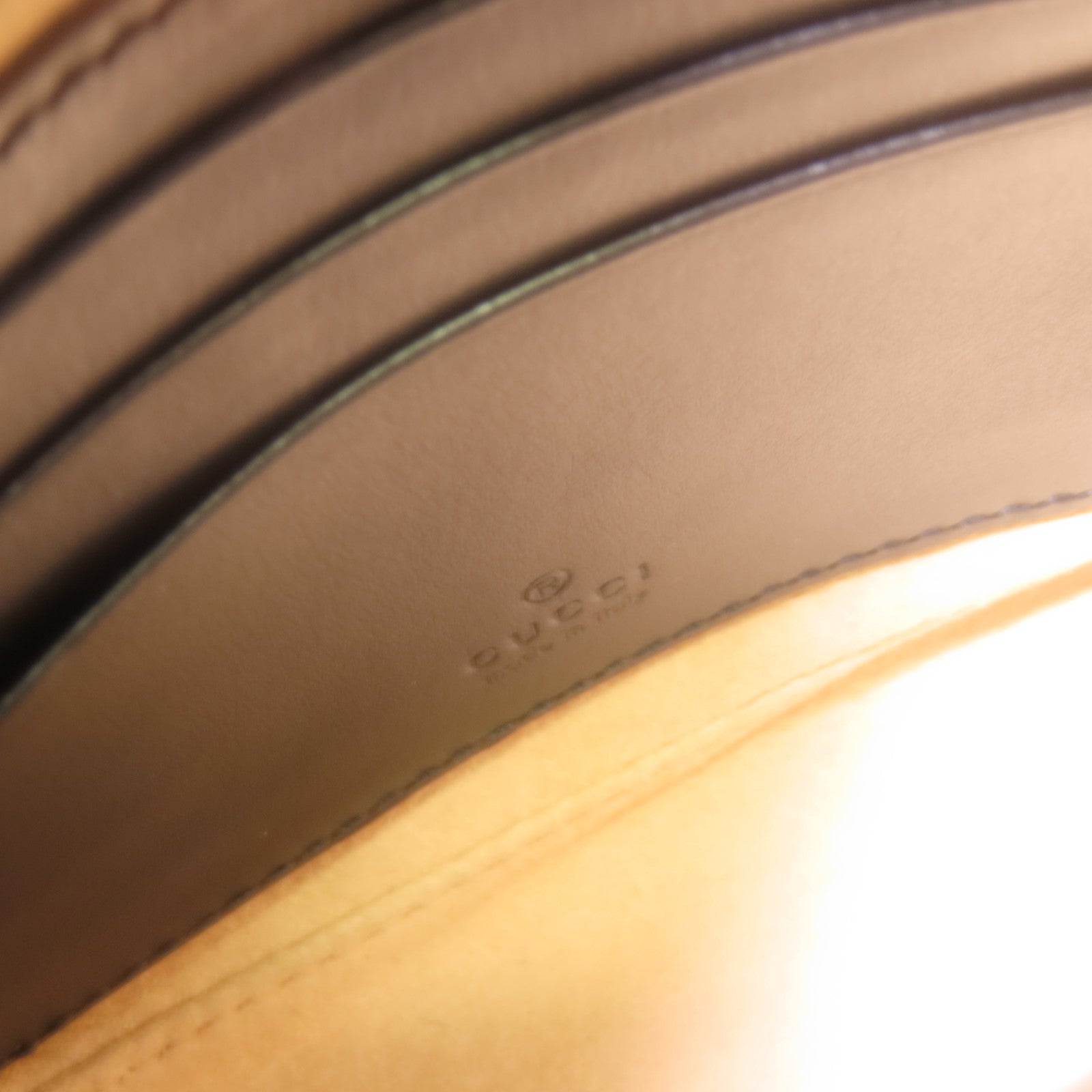 GUCCI GG GHW GG Marmont Mini Bucket Shoulder Chain Bag Calfskin Leather Black