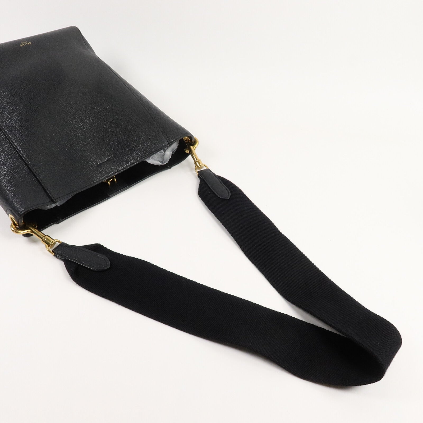 CELINE 牛皮皮革Sangle Bucket Small肩背袋
