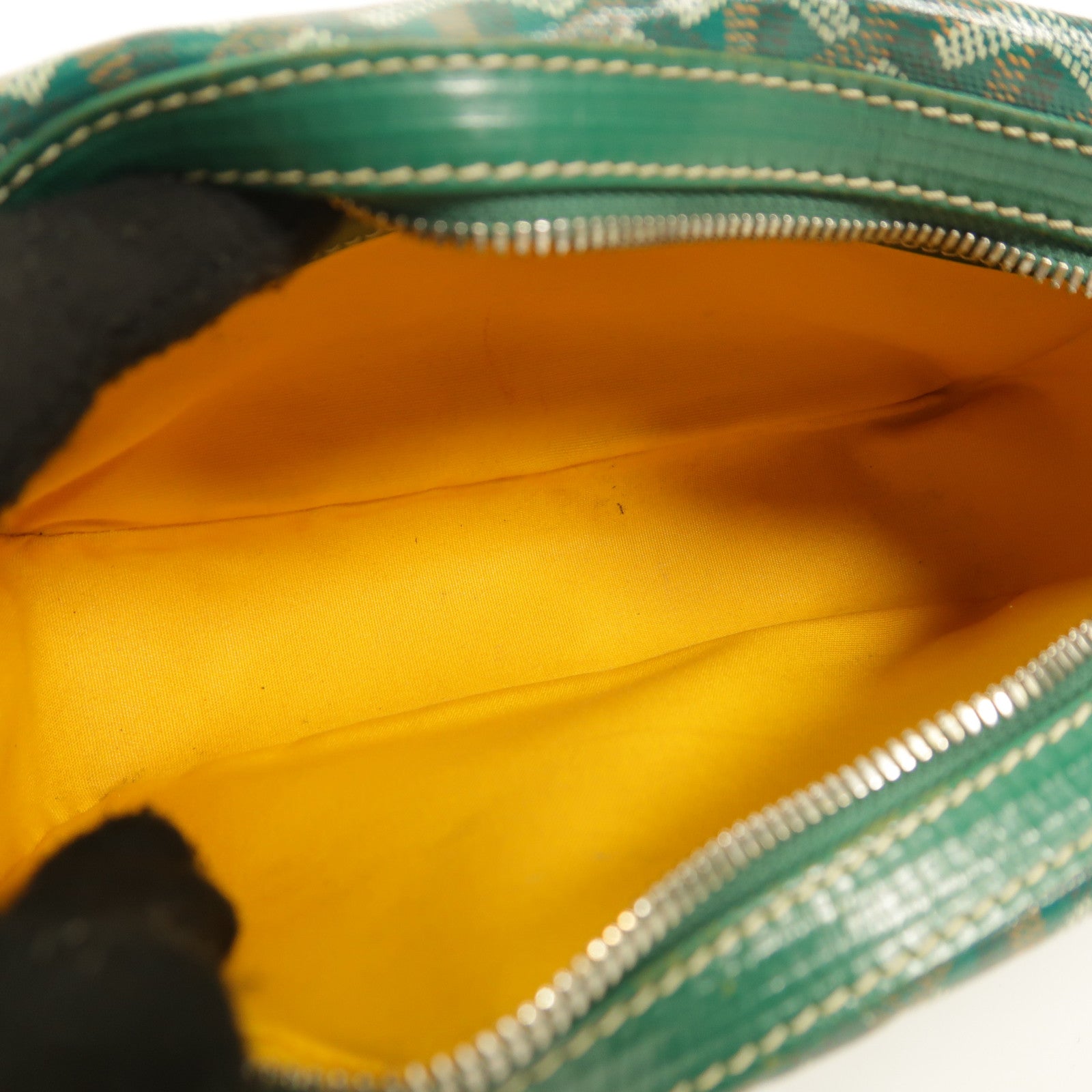 GOYARD 塗層帆布Cap Vert PM銀扣肩背袋