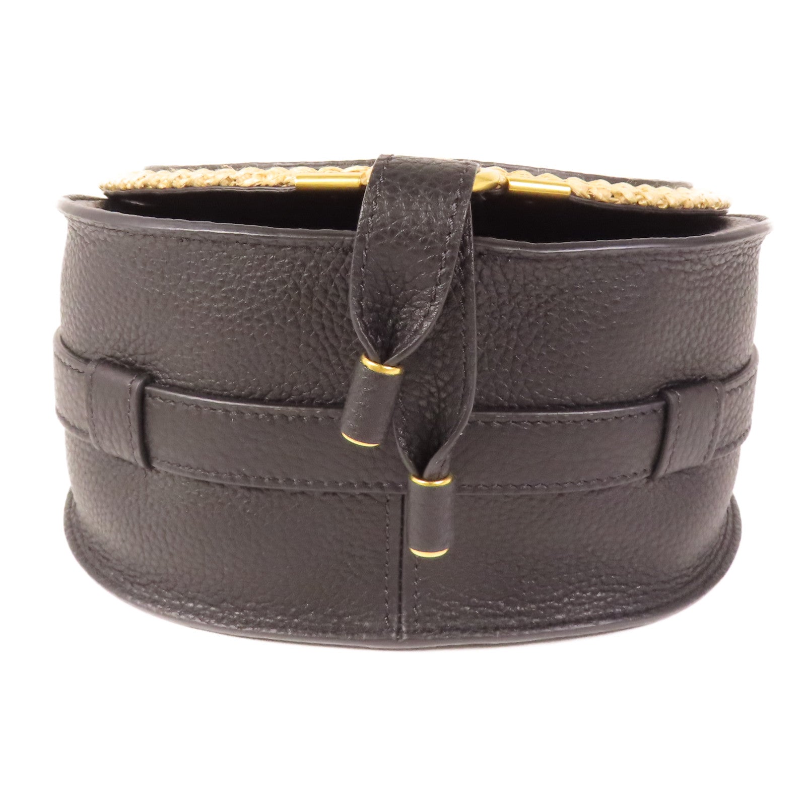 Chloe 牛皮皮革/藤料Shoulder Bag金扣肩背袋