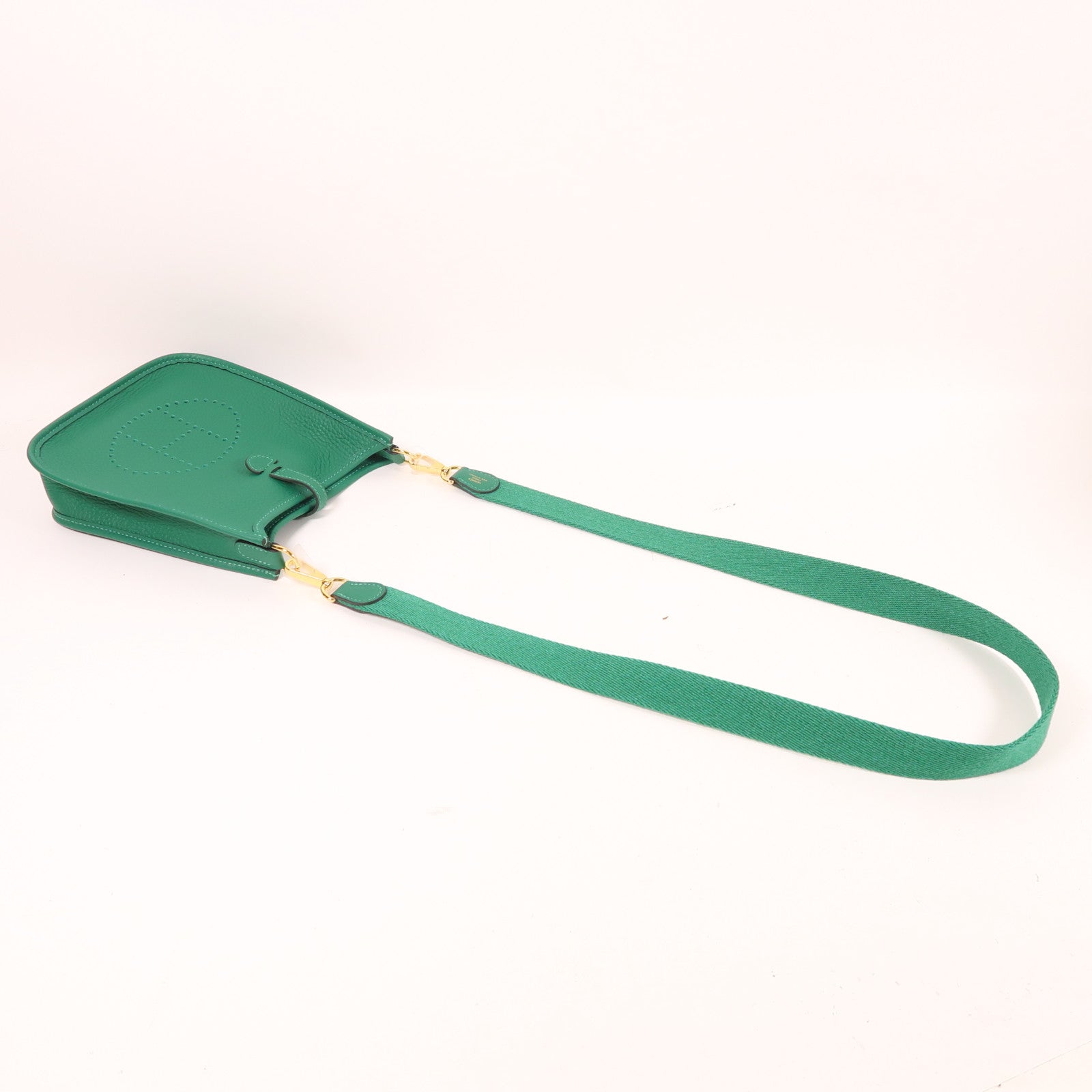 HERMES Clemence皮革Evelyne TPM金扣肩背袋