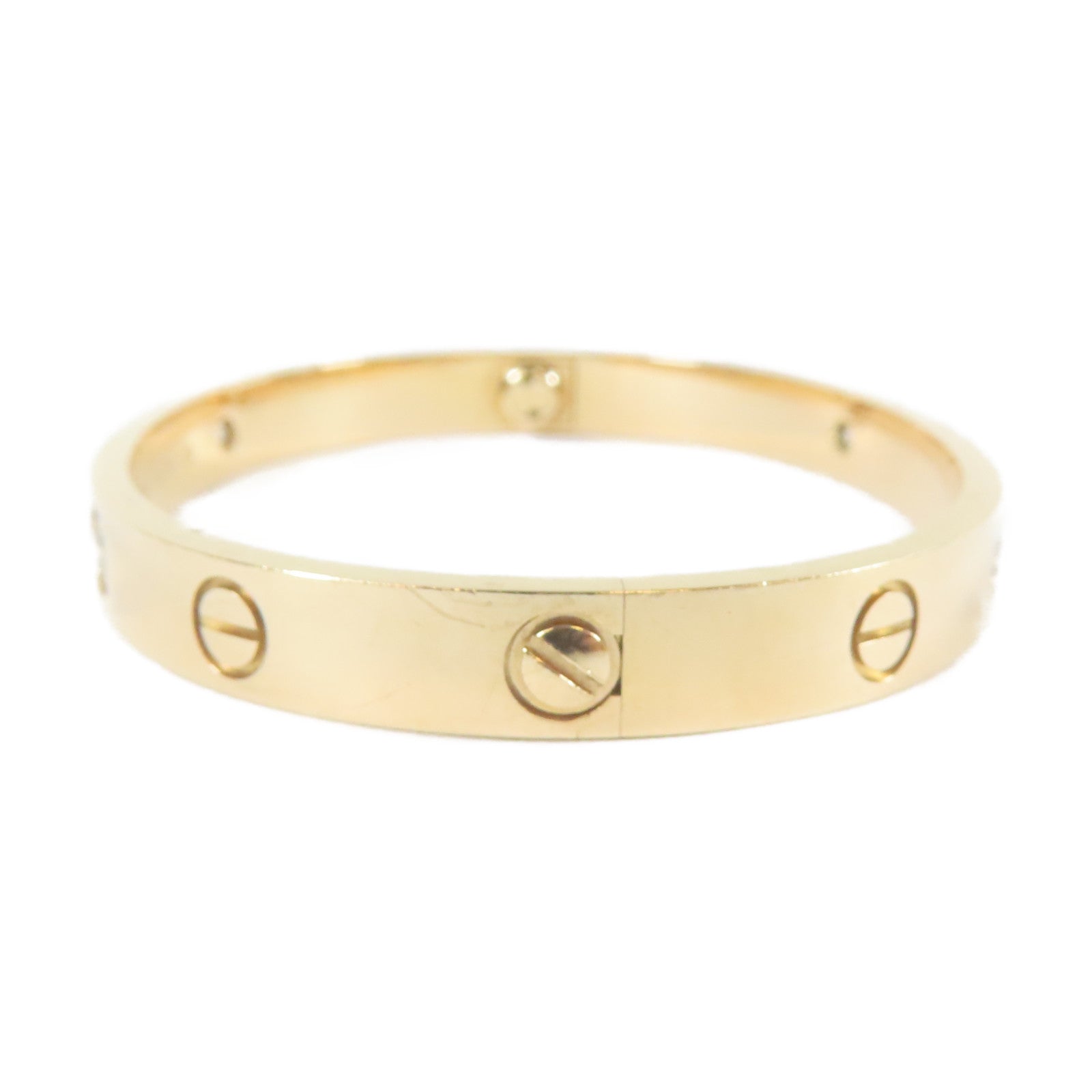 CARTIER 18K黃金Love Bracelet 4 Diamond手鐲Cartier#16/#15cm