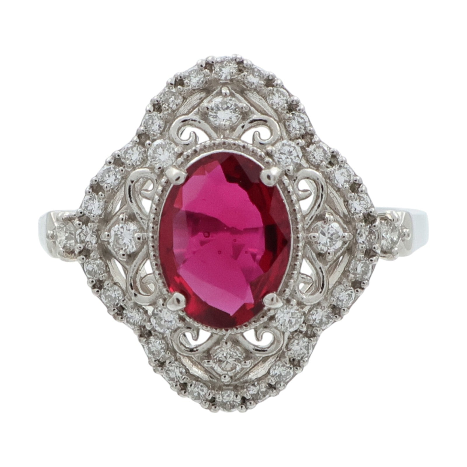 JEWELRY PT950鉑金/紅寶石Ruby鑽石戒指