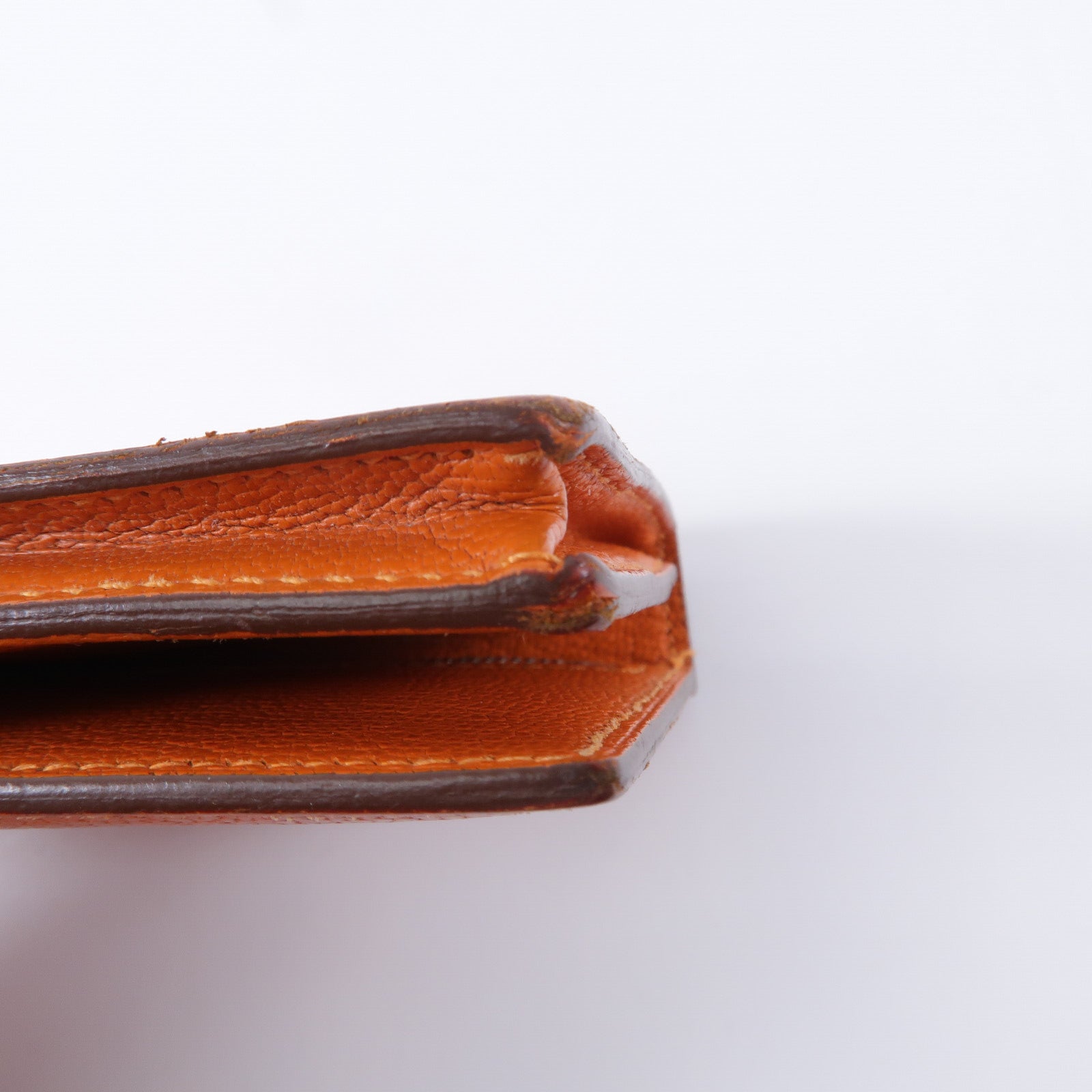 HERMES Chevre皮革Bearn Long Wallet銀包Feu