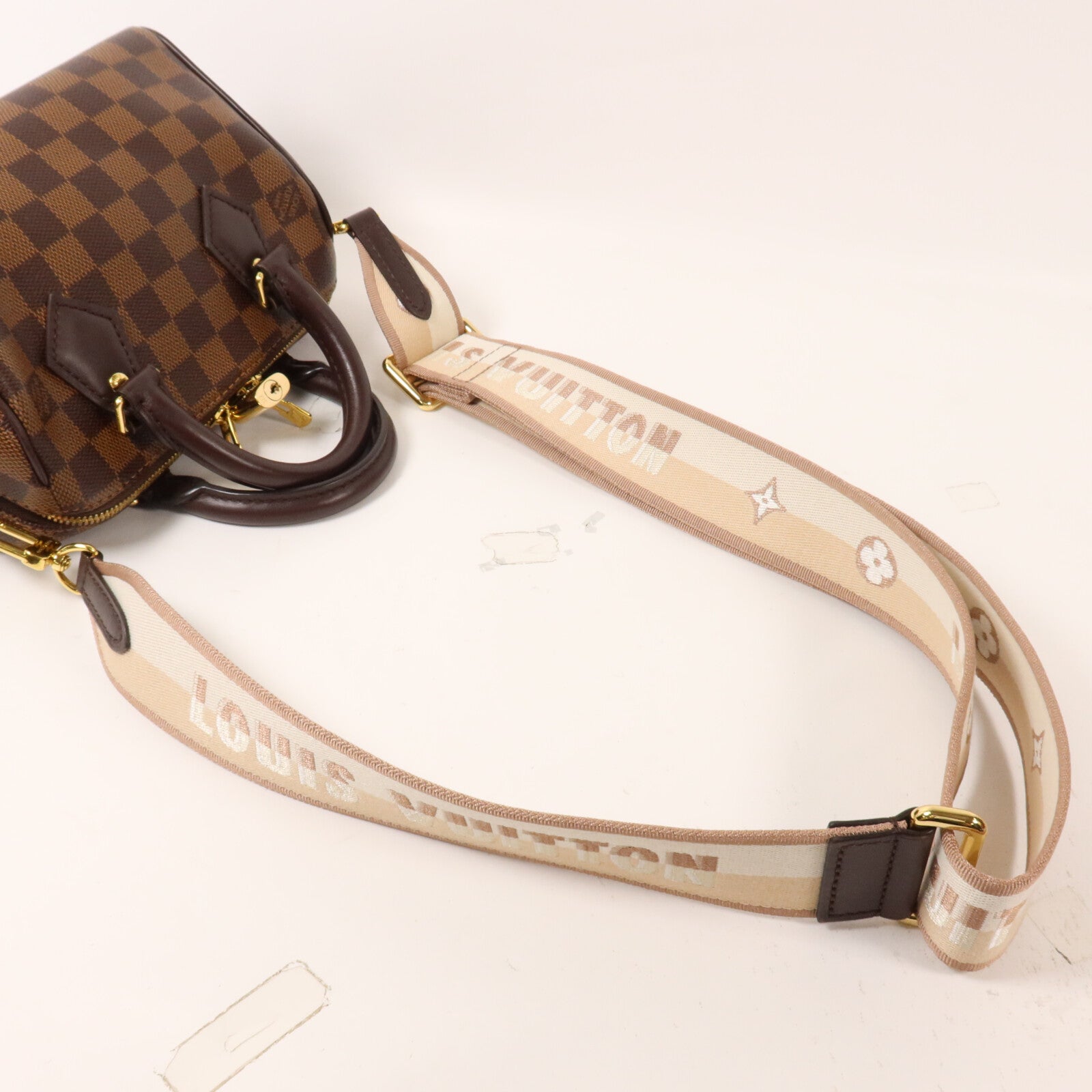 LOUIS VUITTON Damier Speedy Bandouliere 20手挽肩背兩用袋