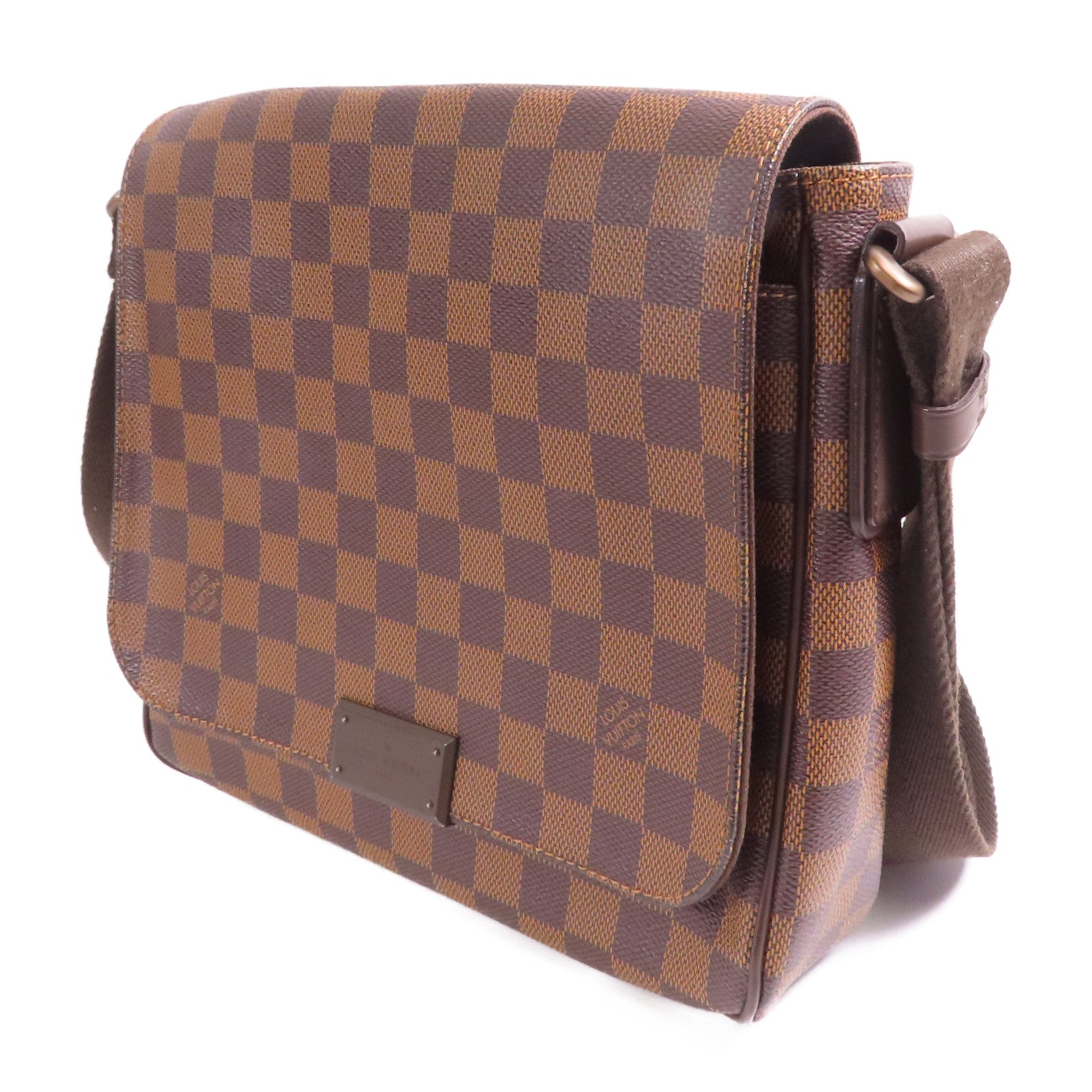 LOUIS VUITTON Damier District PM金扣肩背袋