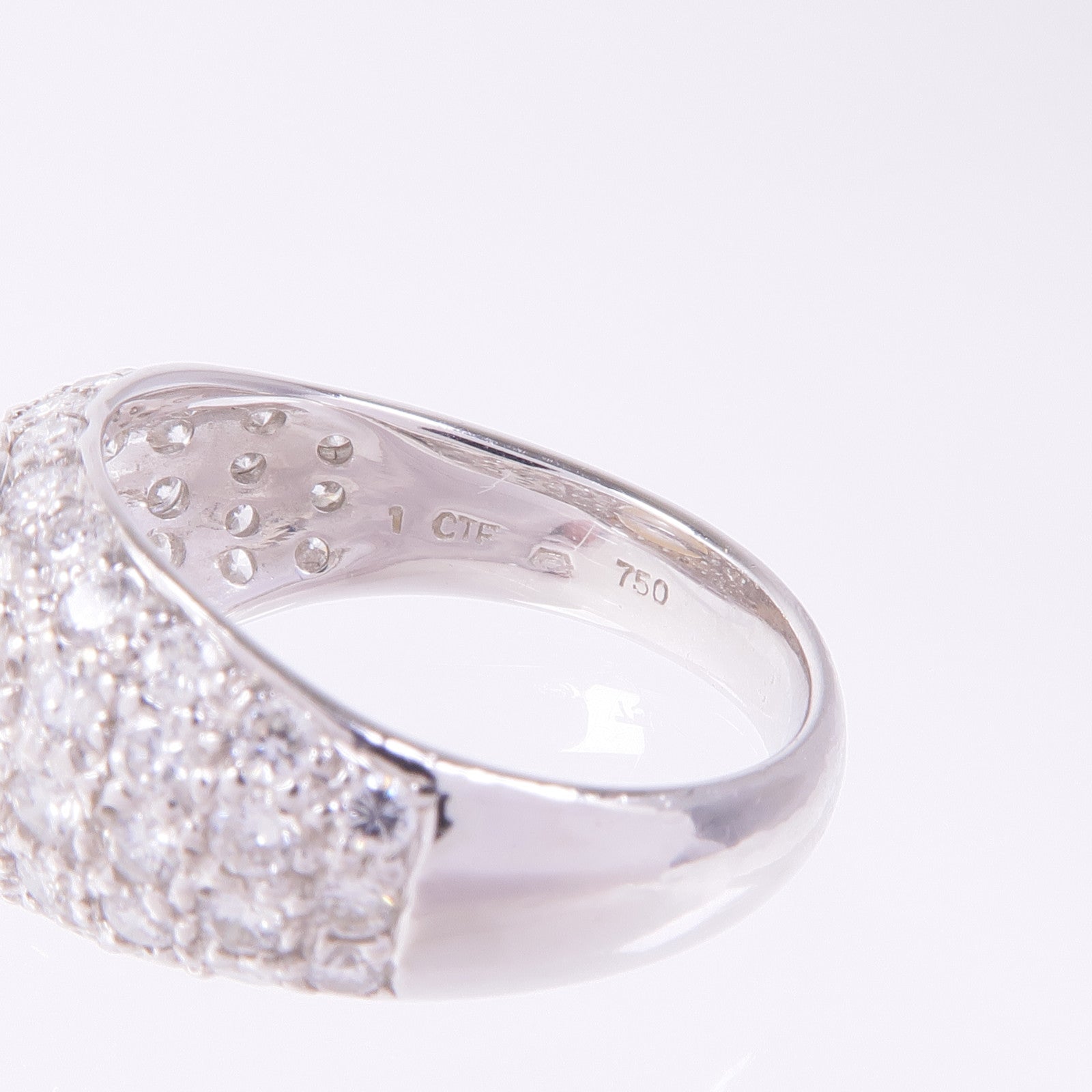 JEWELRY 【激減優惠】18K白金Pearl Diamond Ring珍珠/鑽石戒指US#5