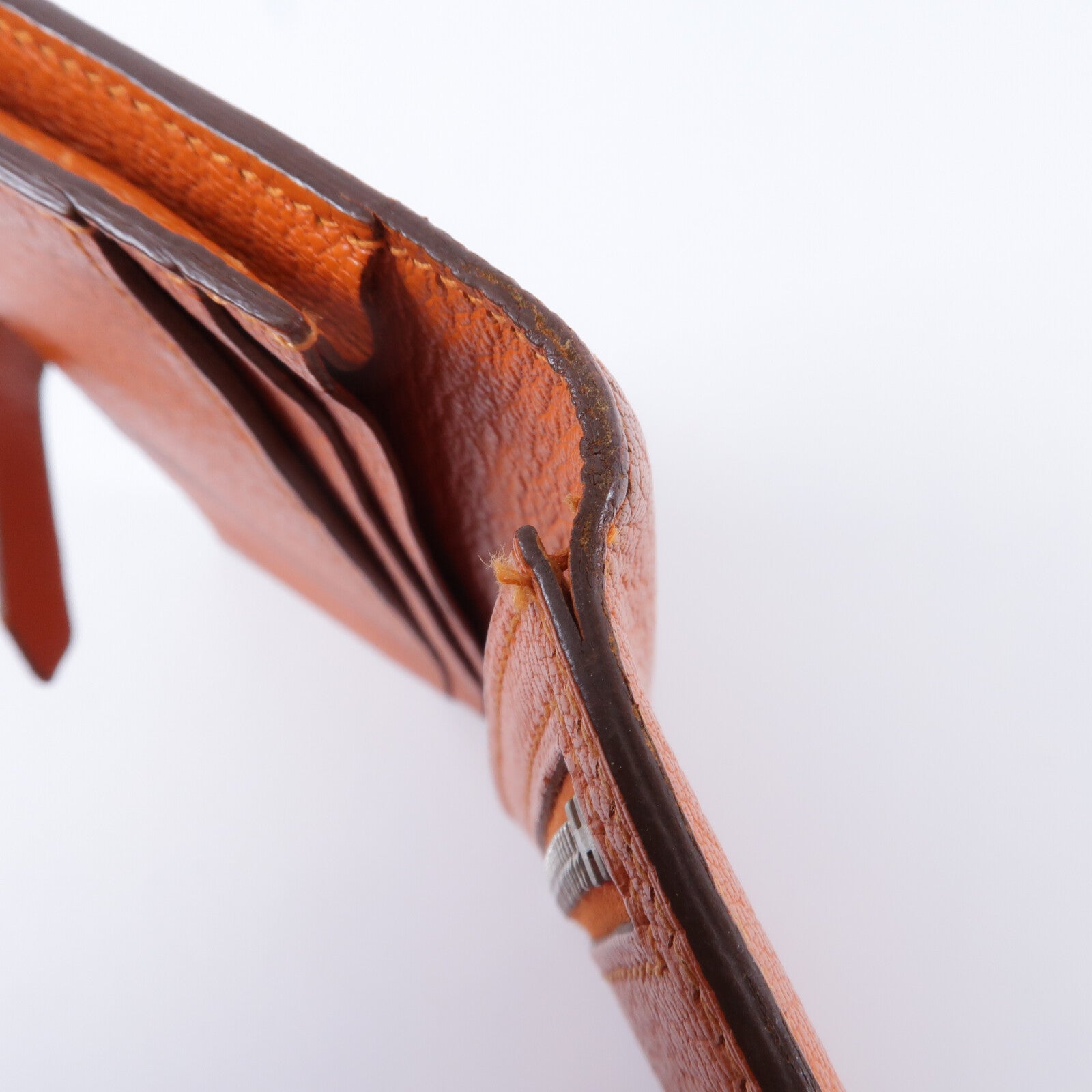 HERMES Chevre皮革Bearn Long Wallet銀包Feu