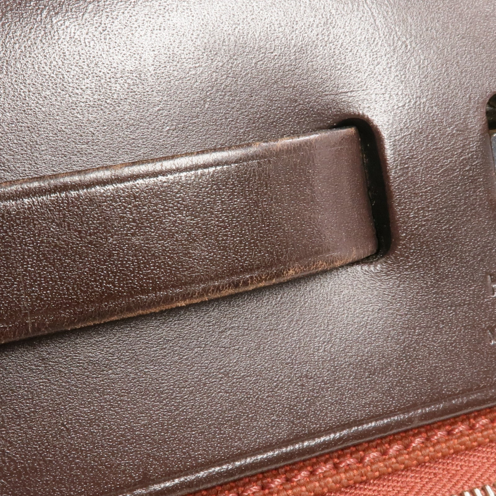 HERMES 帆布/皮革Herbag PM銀扣手挽肩背兩用袋Rouge Garance