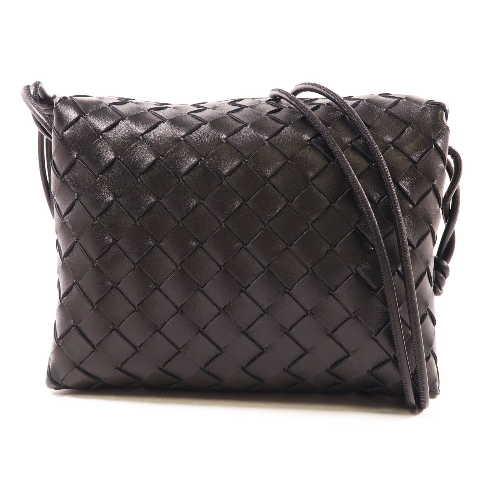 BOTTEGA VENETA 【激減優惠】織紋皮革Loop Camera Bag金扣肩背袋