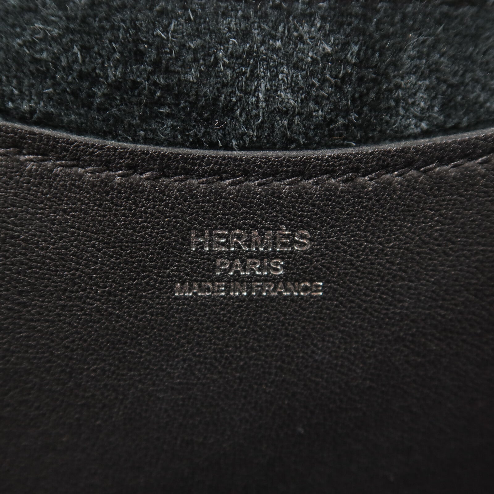 HERMES Clemence皮革In The Loop 18銀扣手挽袋Noir