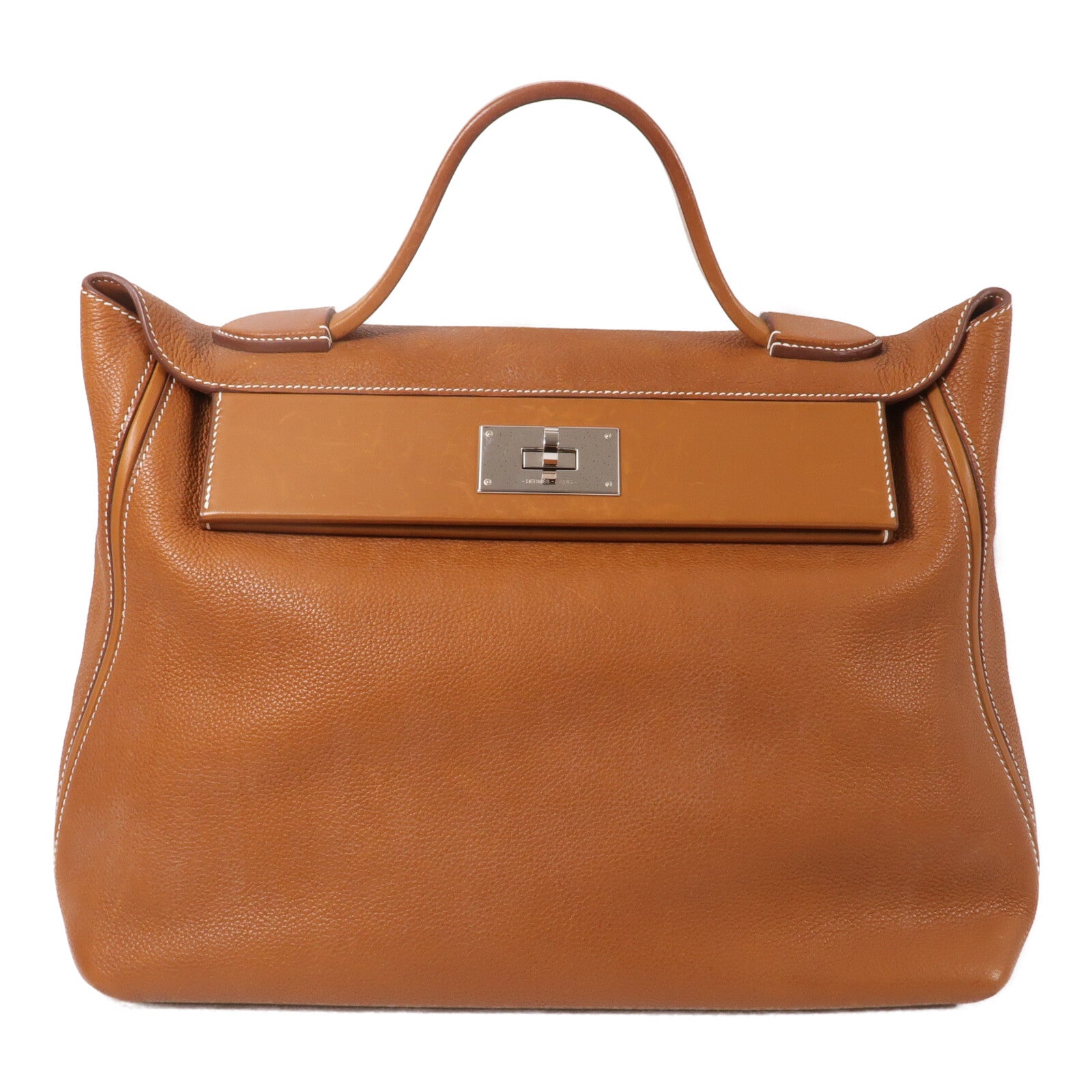 HERMES Barenia皮革24/24 35CM手挽袋Gold