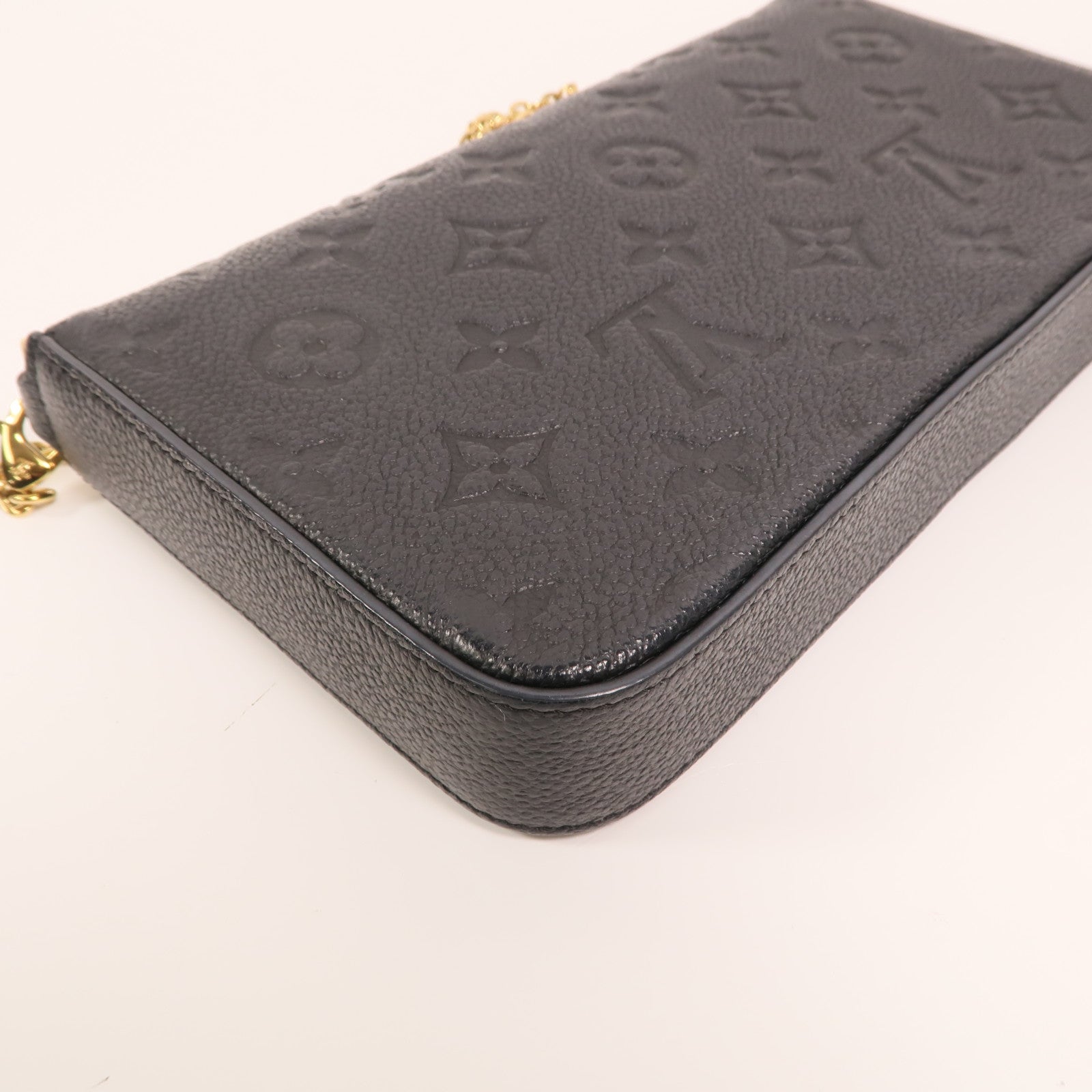 LOUIS VUITTON Monogram Empreinte Felicie Pochette 金扣鏈帶肩背袋