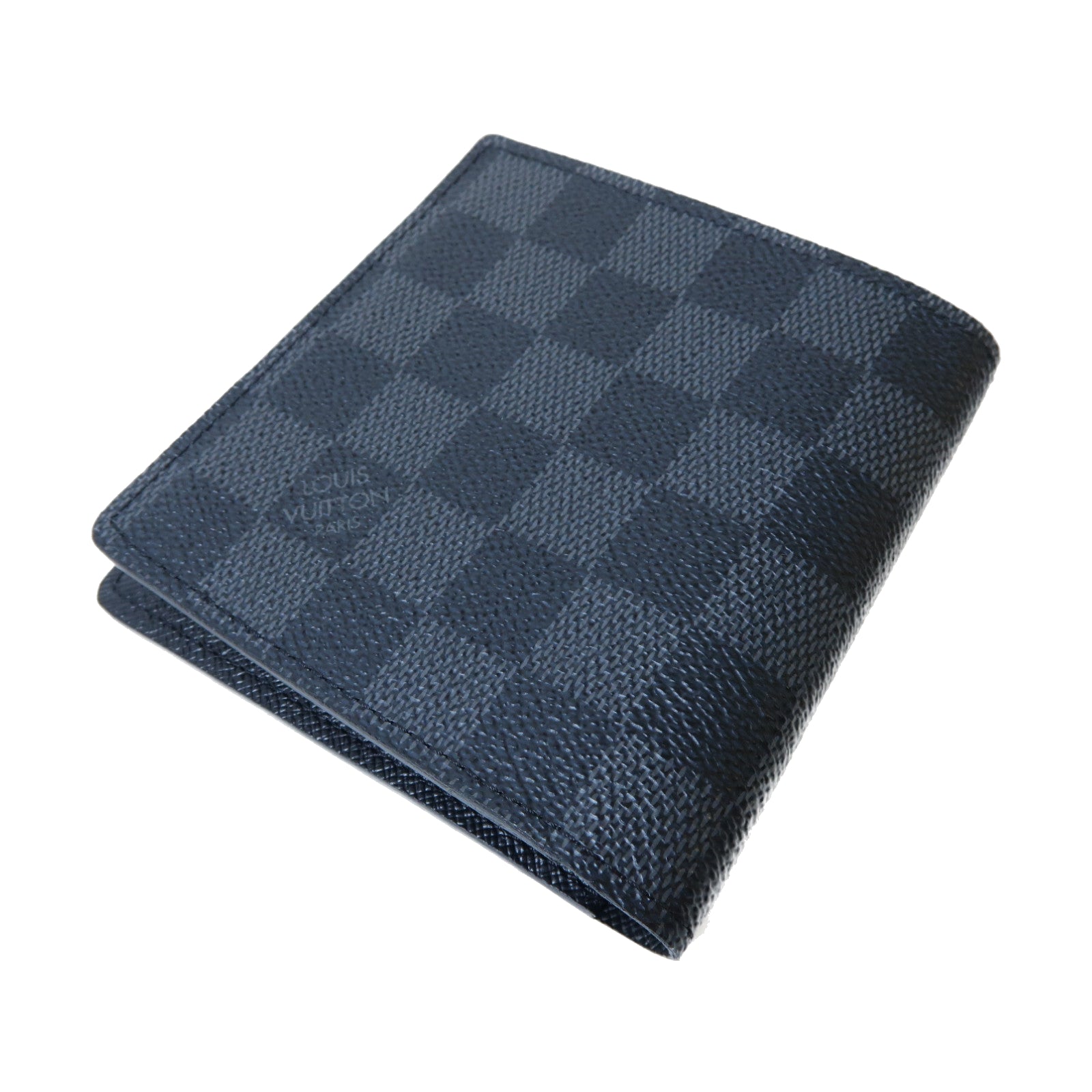 LOUIS VUITTON Damier Graphite Marco Wallet銀扣錢包黑色