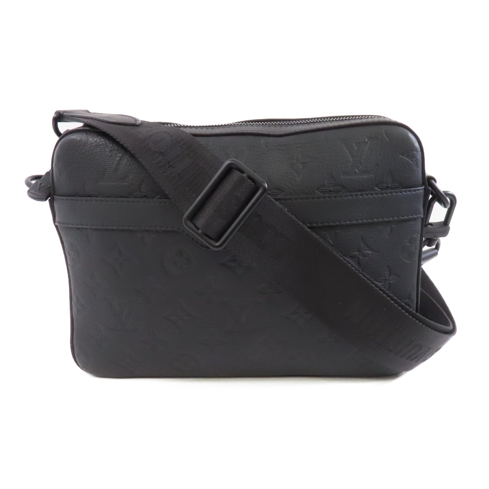 LOUIS VUITTON Monogram Shadow Trio Messenger肩背袋黑色