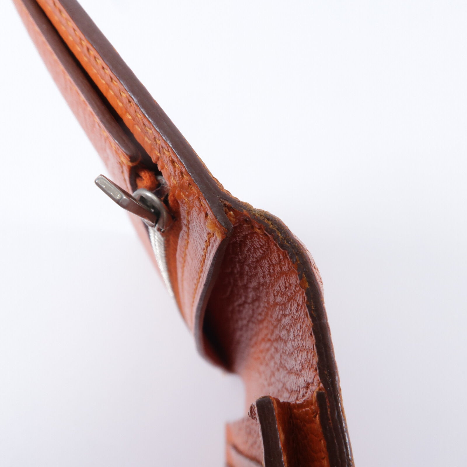 HERMES Chevre皮革Bearn Long Wallet銀包Feu