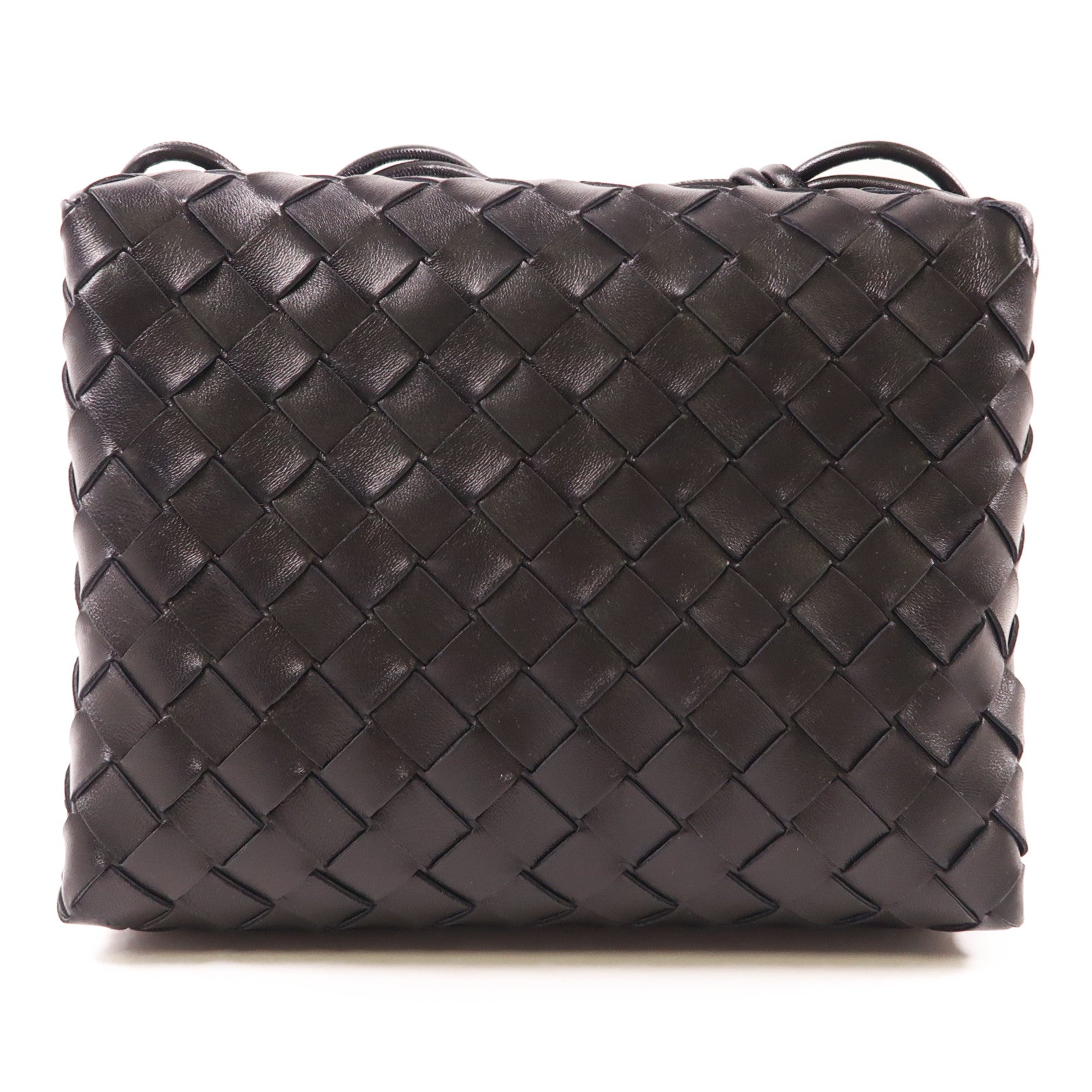 BOTTEGA VENETA 【激減優惠】織紋皮革Loop Camera Bag金扣肩背袋
