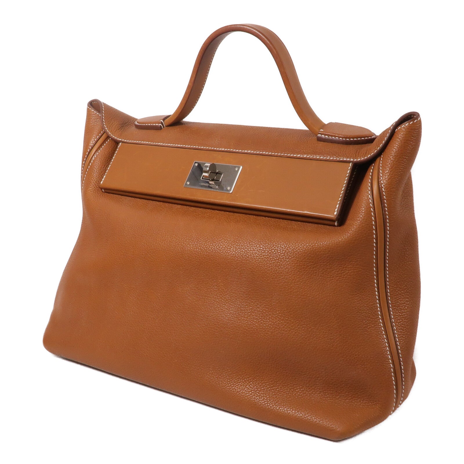 HERMES Barenia皮革24/24 35CM手挽袋Gold