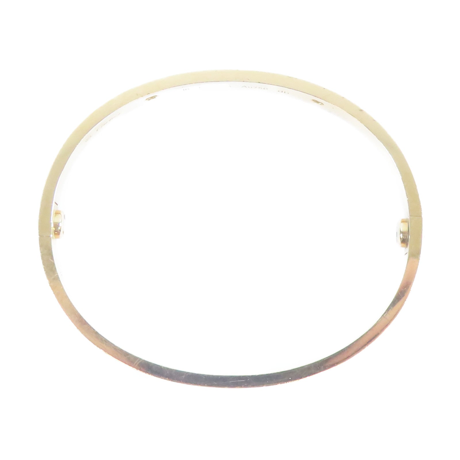 CARTIER 18K黃金Love Bracelet 4 Diamond手鐲Cartier#16/#15cm