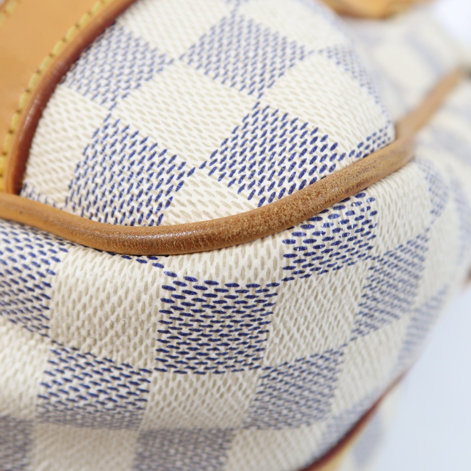 LOUIS VUITTON 【激減優惠】Damier Azur Stresa GM金扣肩背袋白色