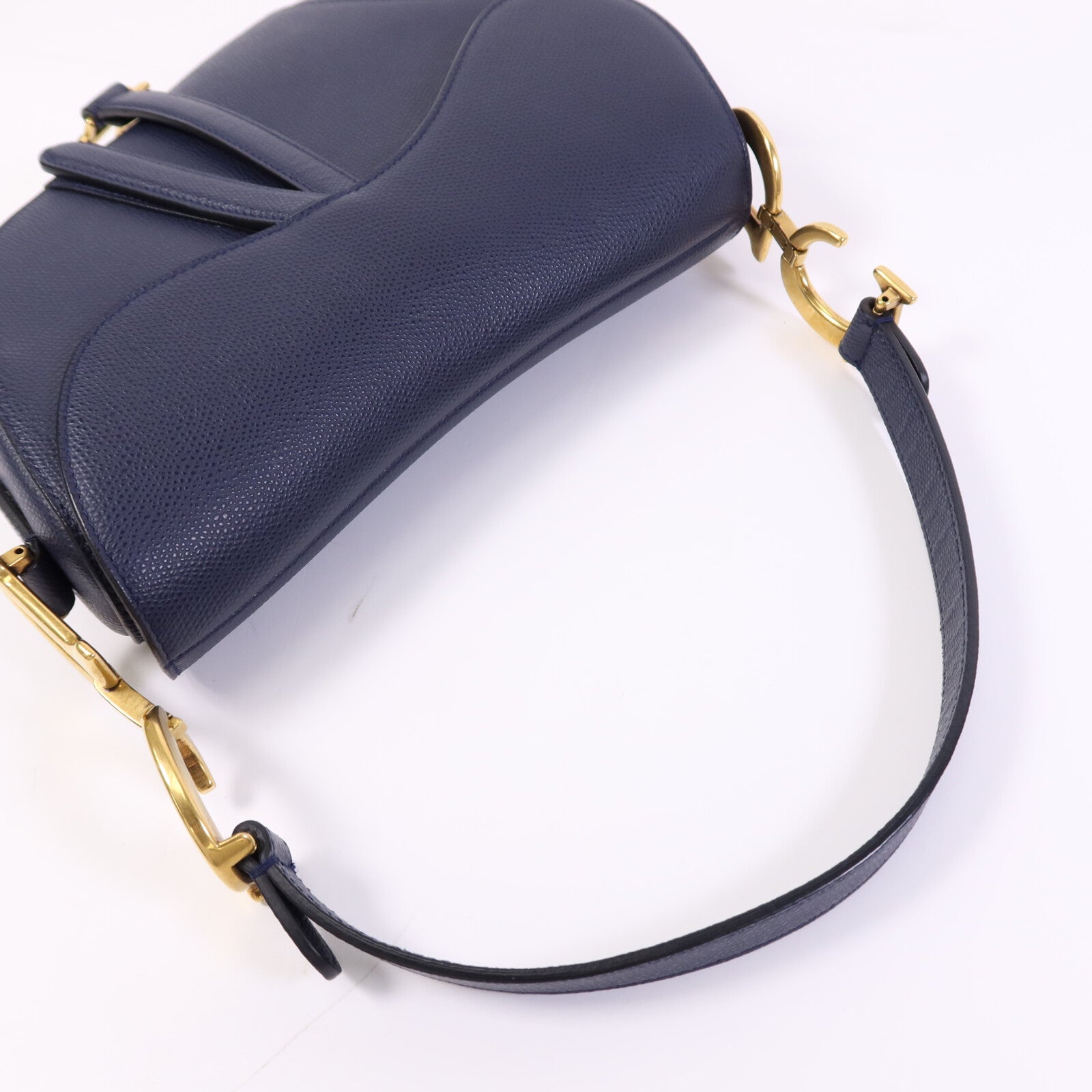 Dior 牛皮皮革Saddle金扣肩背袋