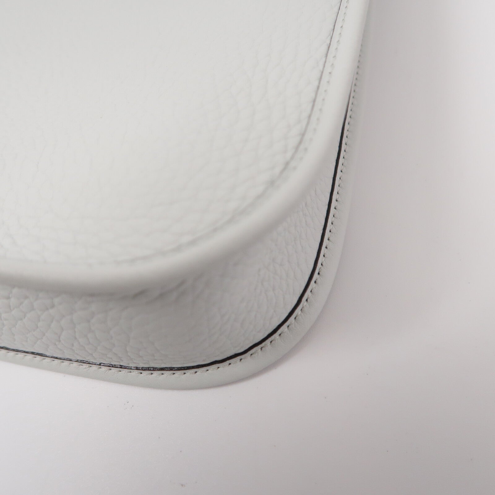 HERMES Clemence皮革Mini Evelyne手挽肩背兩用袋Gris Platine