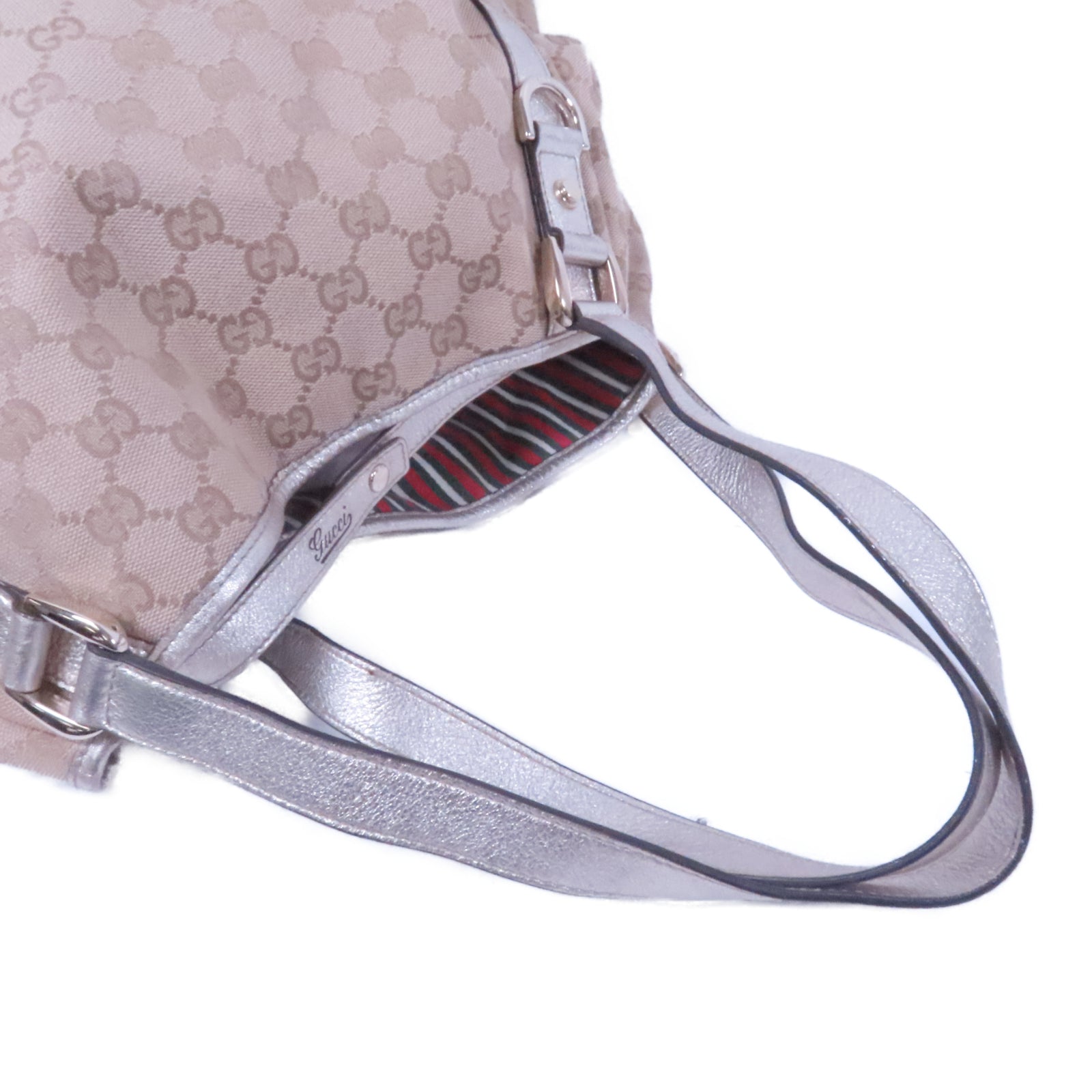 GUCCI (PRICE DOWN) GG GHW Shoulder Bag 130736 Canvas Beige