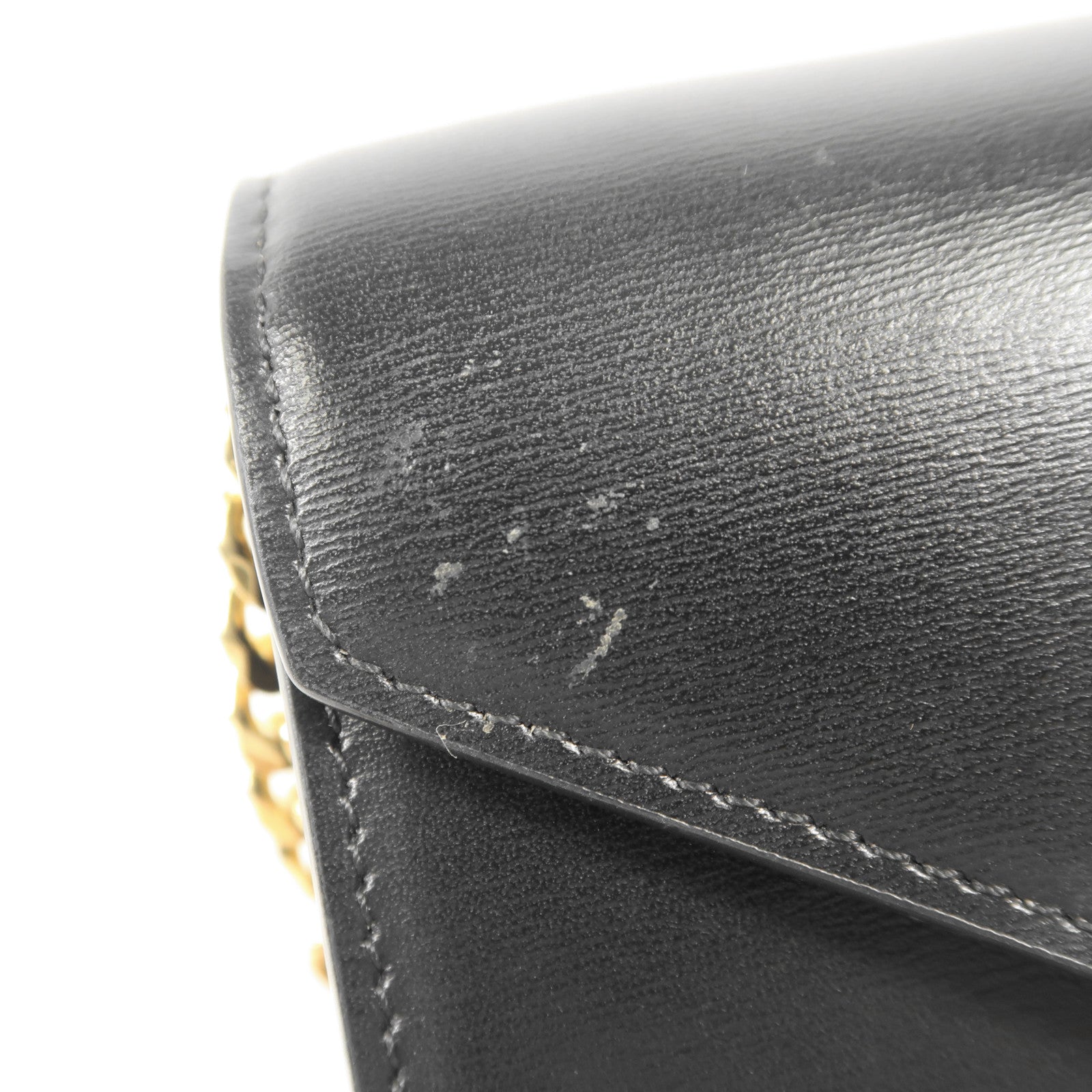 CELINE 牛皮皮革Margo Triomphe Chain金扣鏈帶肩背袋