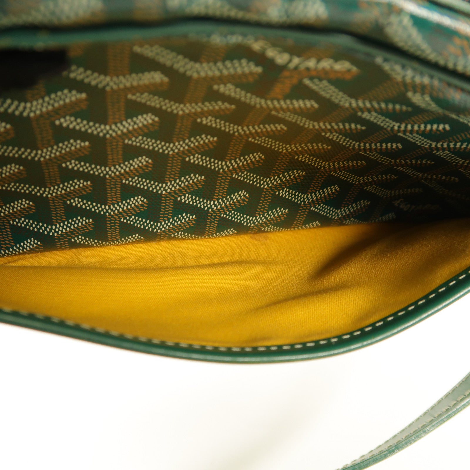 GOYARD 塗層帆布Cap Vert PM銀扣肩背袋