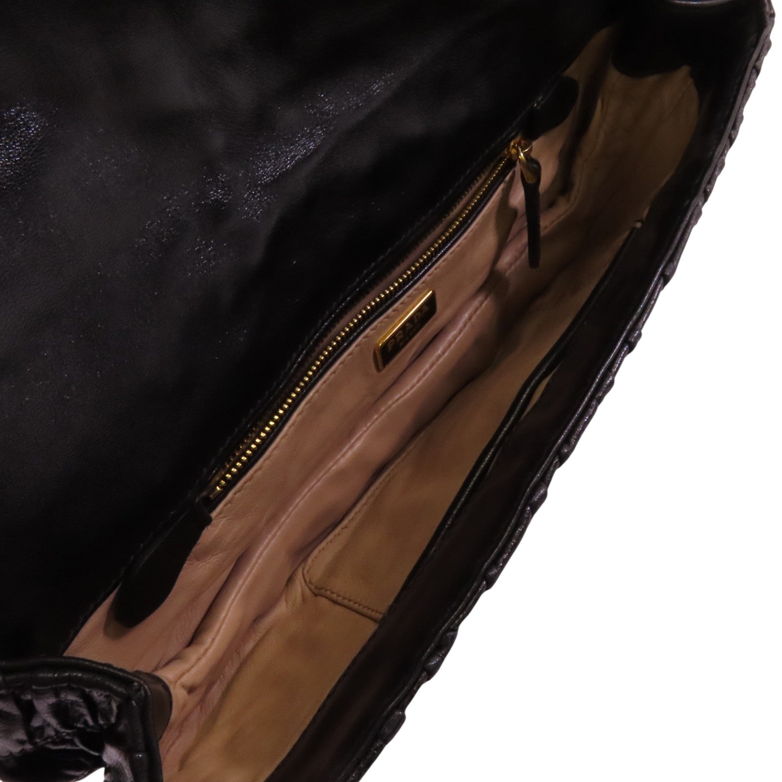 PRADA 牛皮皮革Capretto Graufre Clutch手拿包