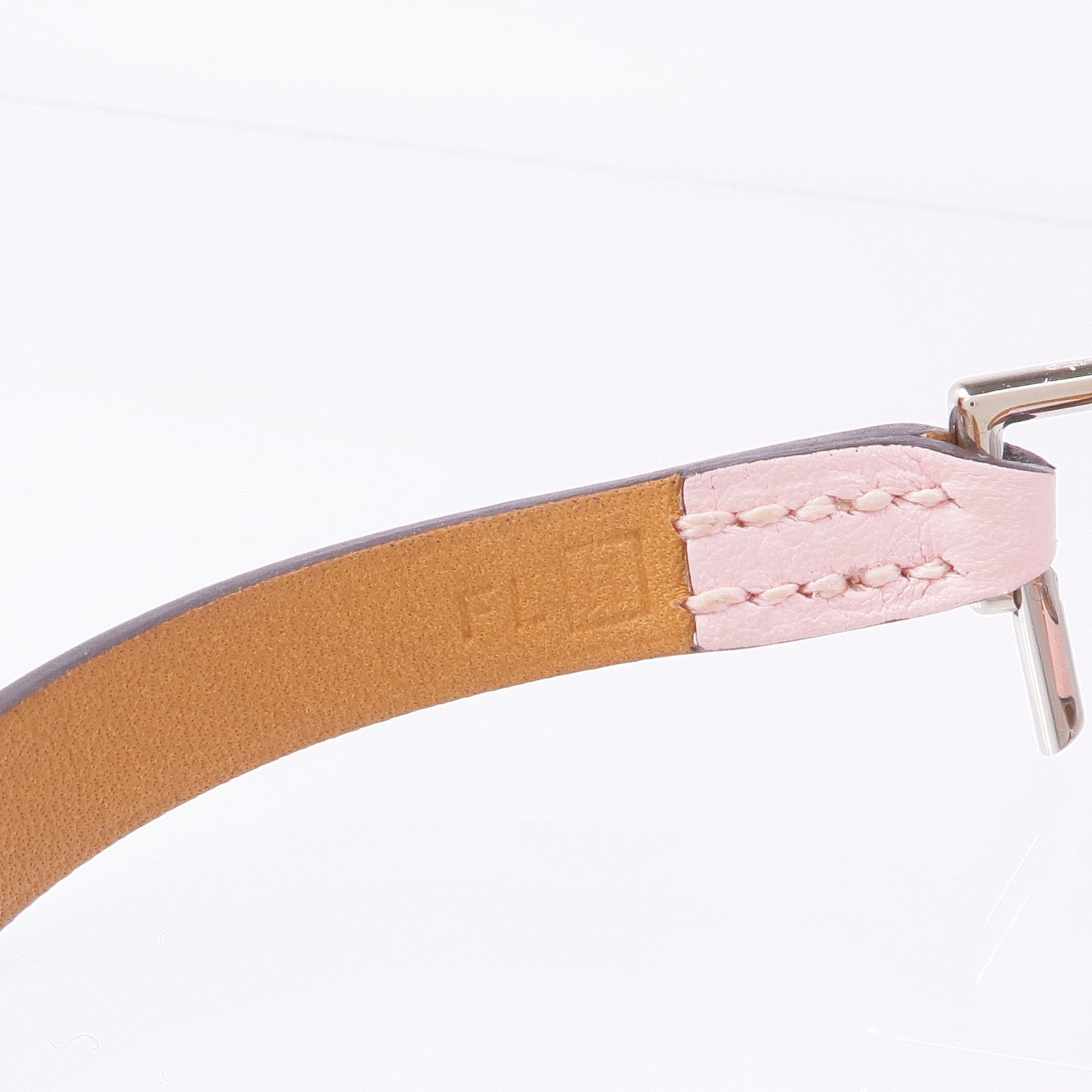 HERMES Swift皮革Rivale Mini Bracelet銀扣手帶