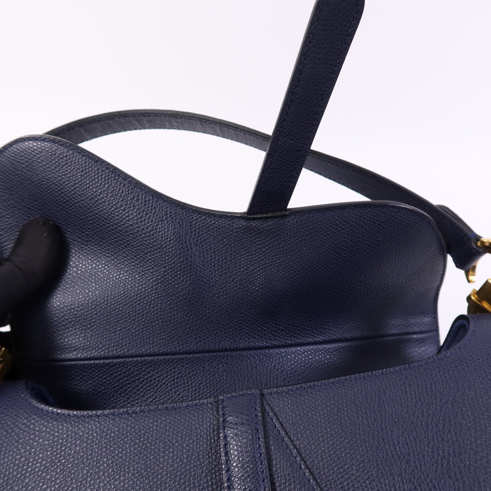 Dior 牛皮皮革Saddle金扣肩背袋