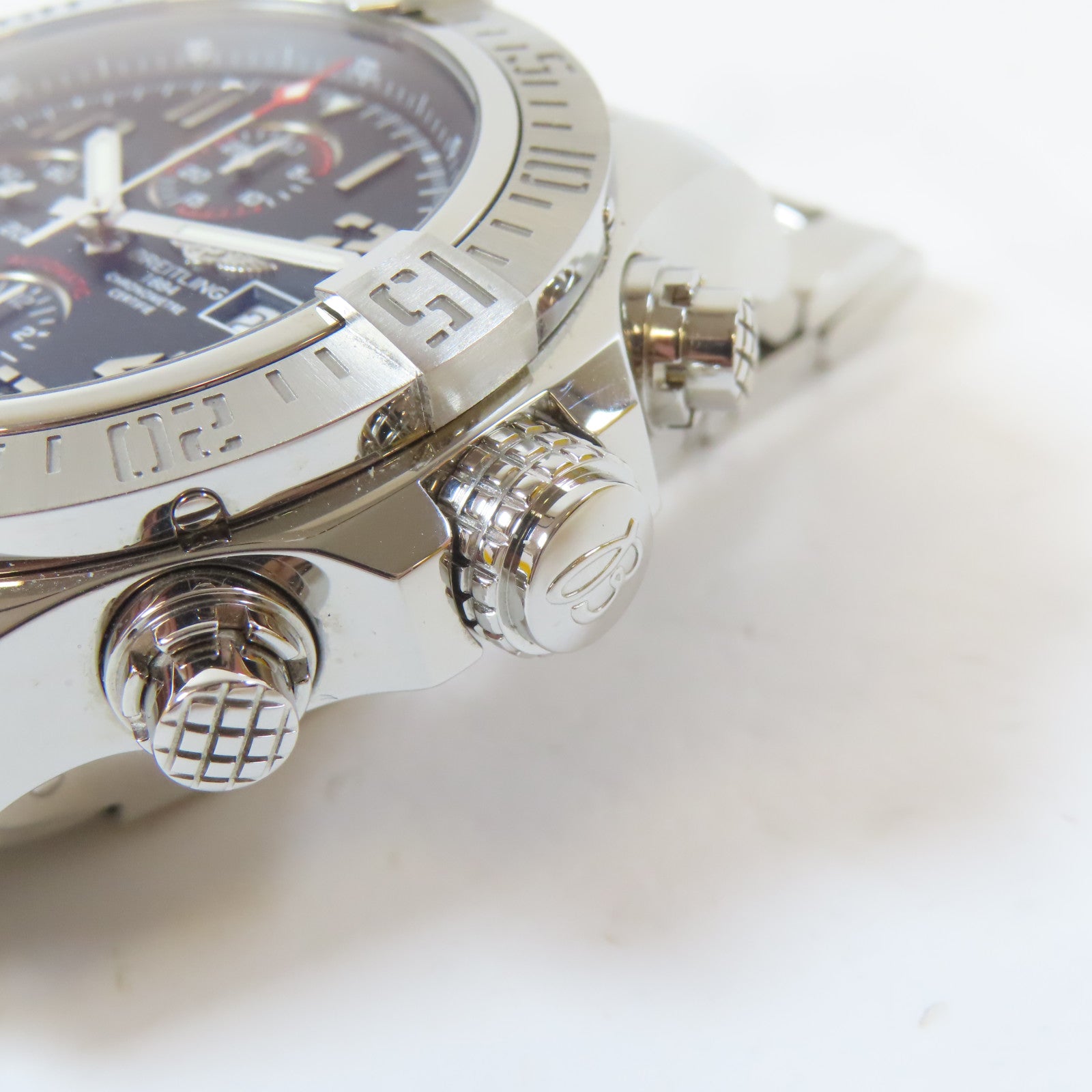 BREITLING Super Avenger II不鏽鋼手錶自動機芯黑色