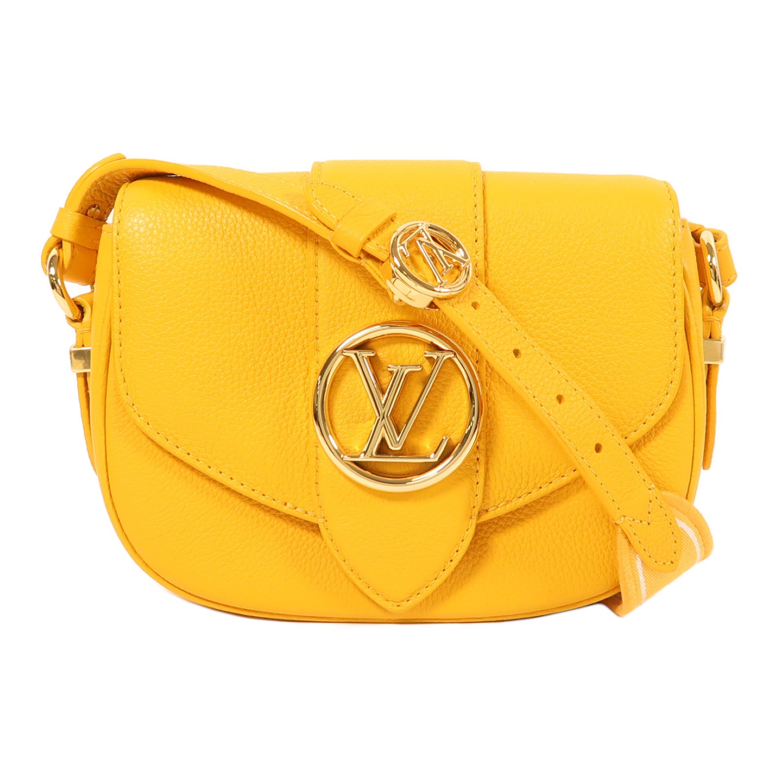 LOUIS VUITTON 牛皮皮革Pont 9 Soft PM金扣肩背袋