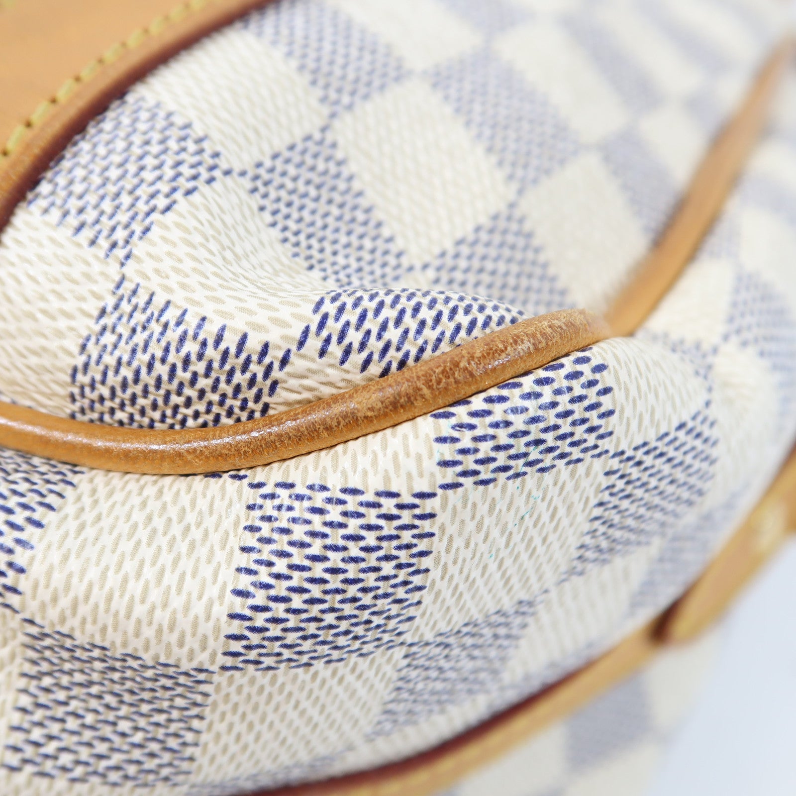 LOUIS VUITTON 【激減優惠】Damier Azur Stresa GM金扣肩背袋白色