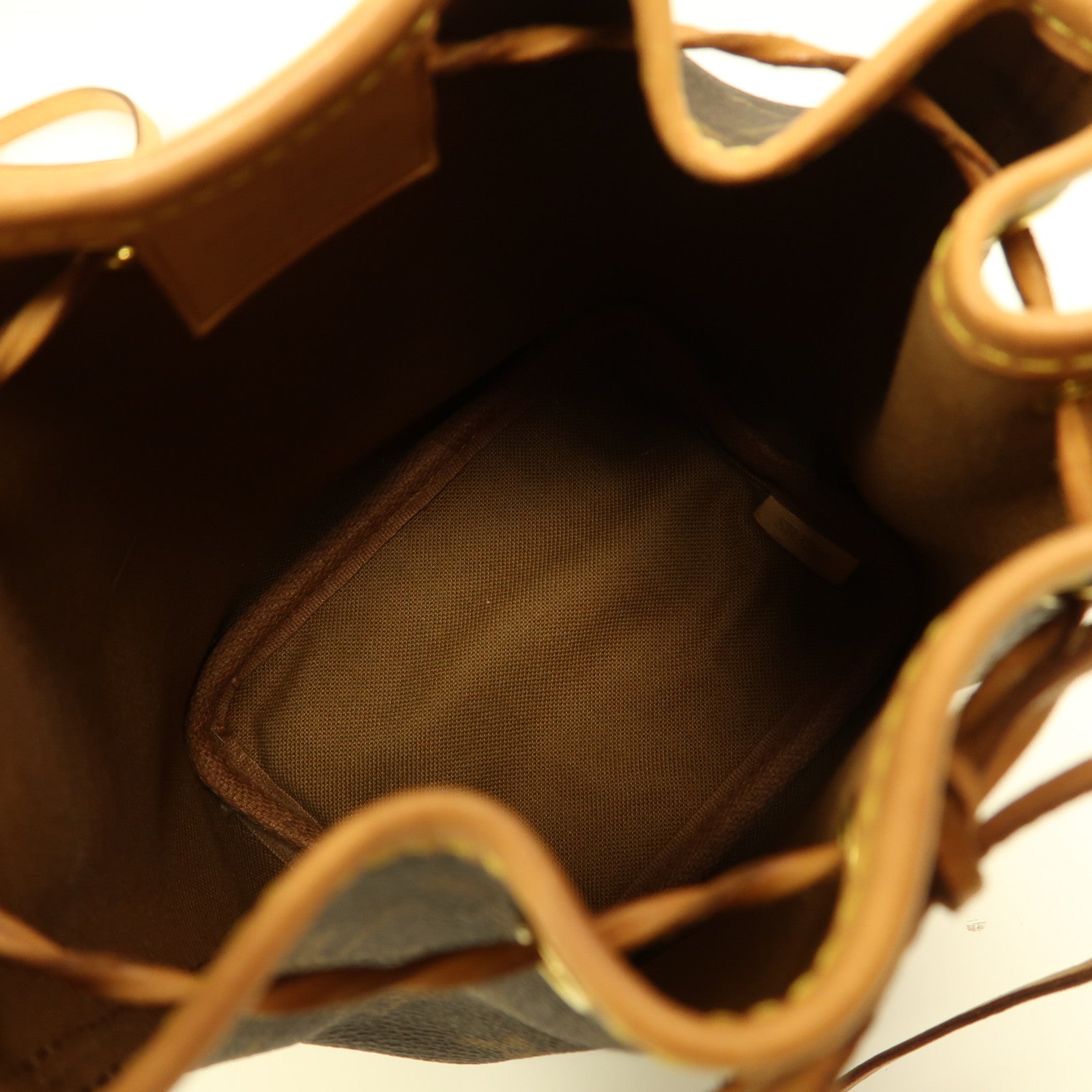 LOUIS VUITTON Monogram Nano Noe金扣肩背袋棕色