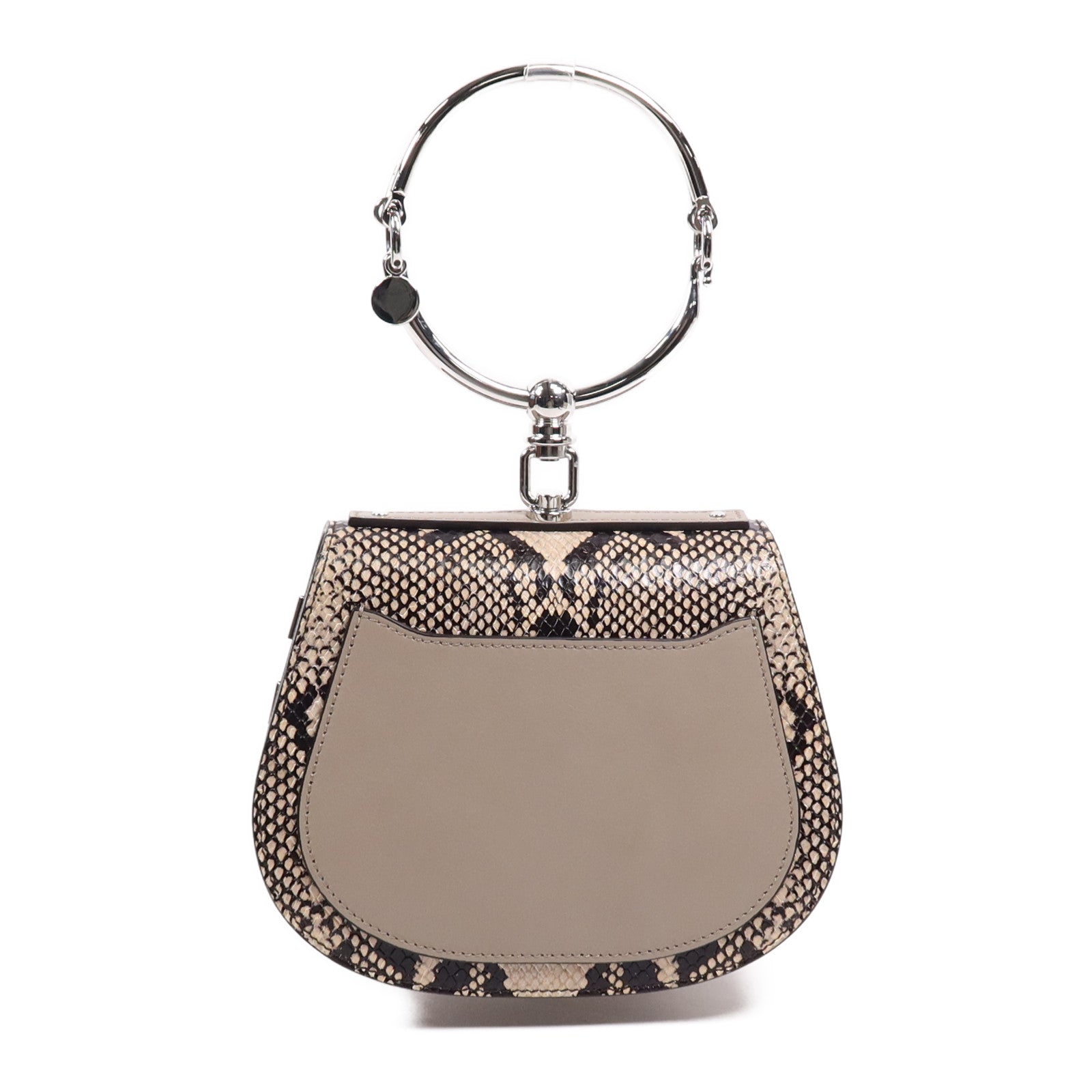 Chloe 蛇皮皮革2 Way Shoulder Bag銀扣手挽肩背兩用袋