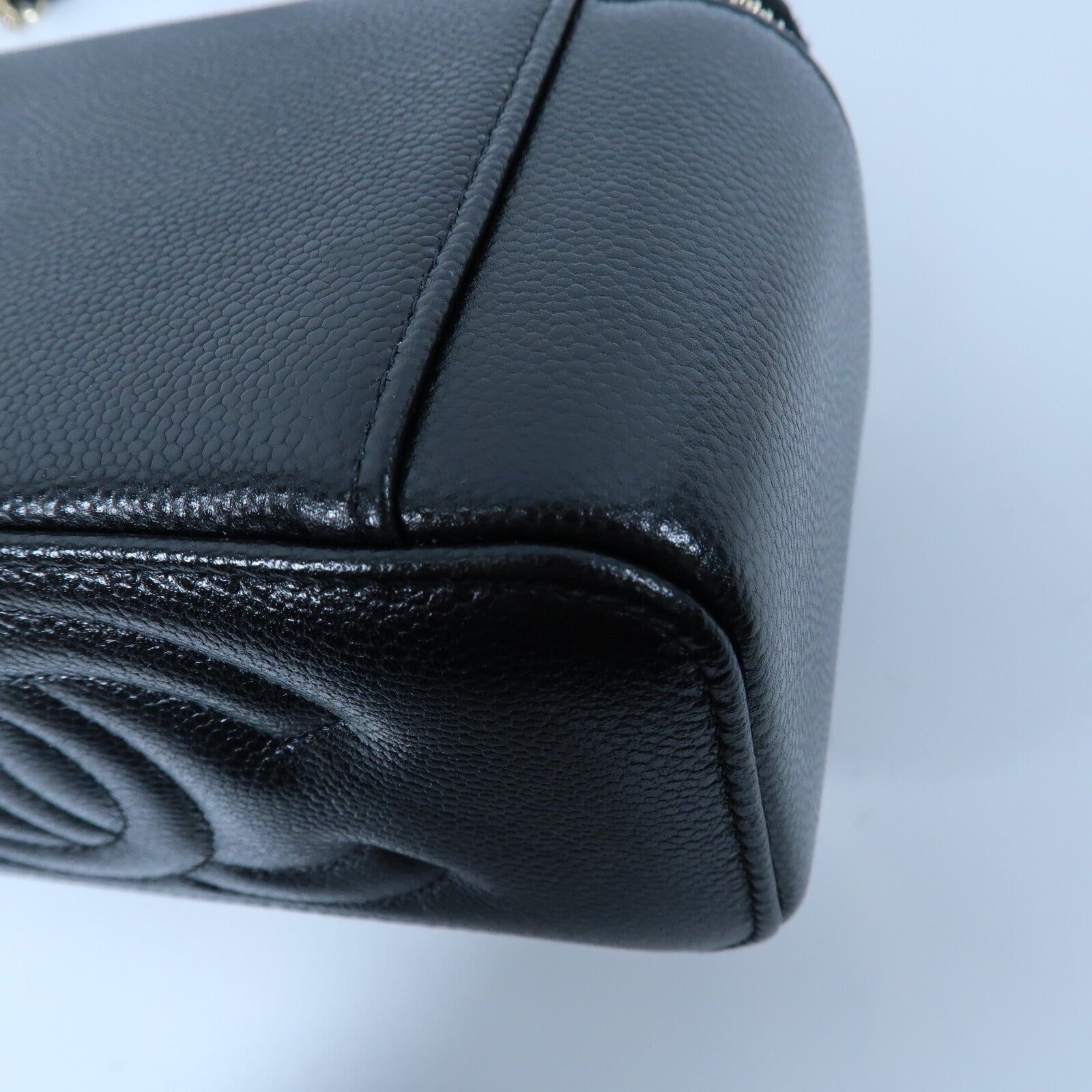 CHANEL 牛皮皮革Vanity Case鏈帶手挽肩背兩用袋