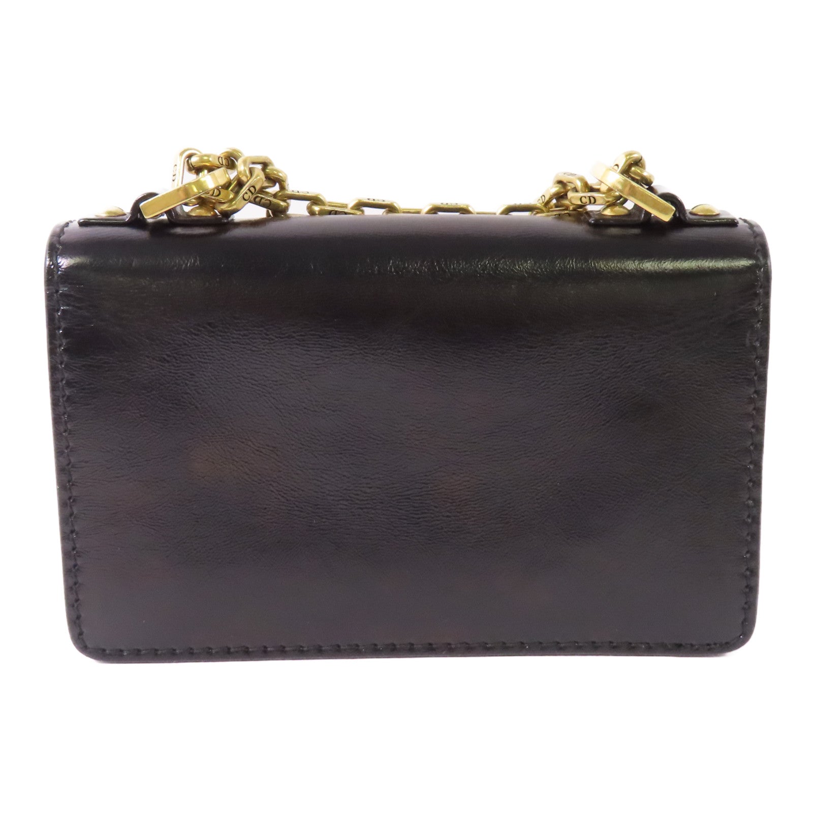 Dior 牛皮皮革J'ADior金扣鏈帶肩背袋