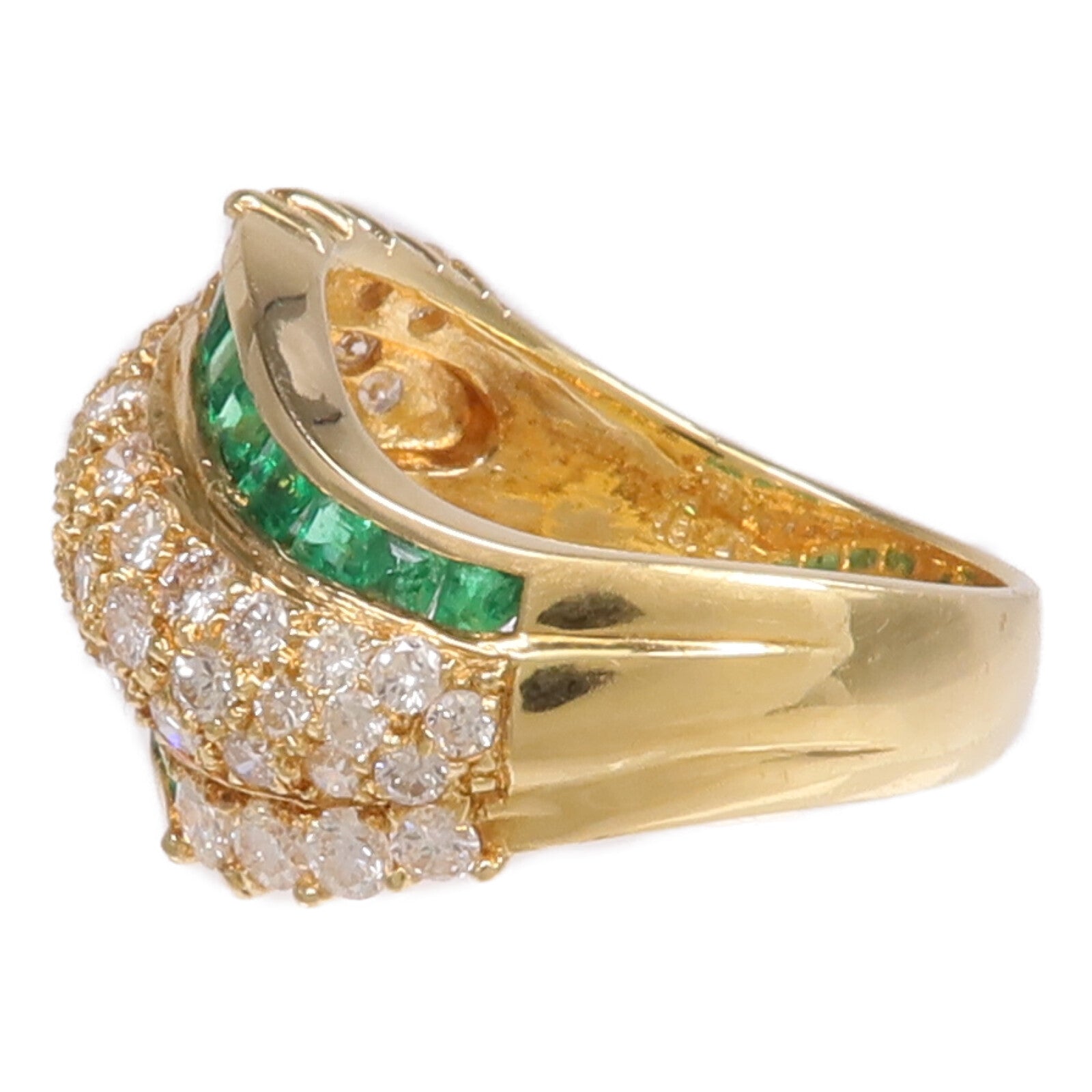 JEWELRY 18K黃金Emerald Diamond Ring綠寶石/鑽石戒指