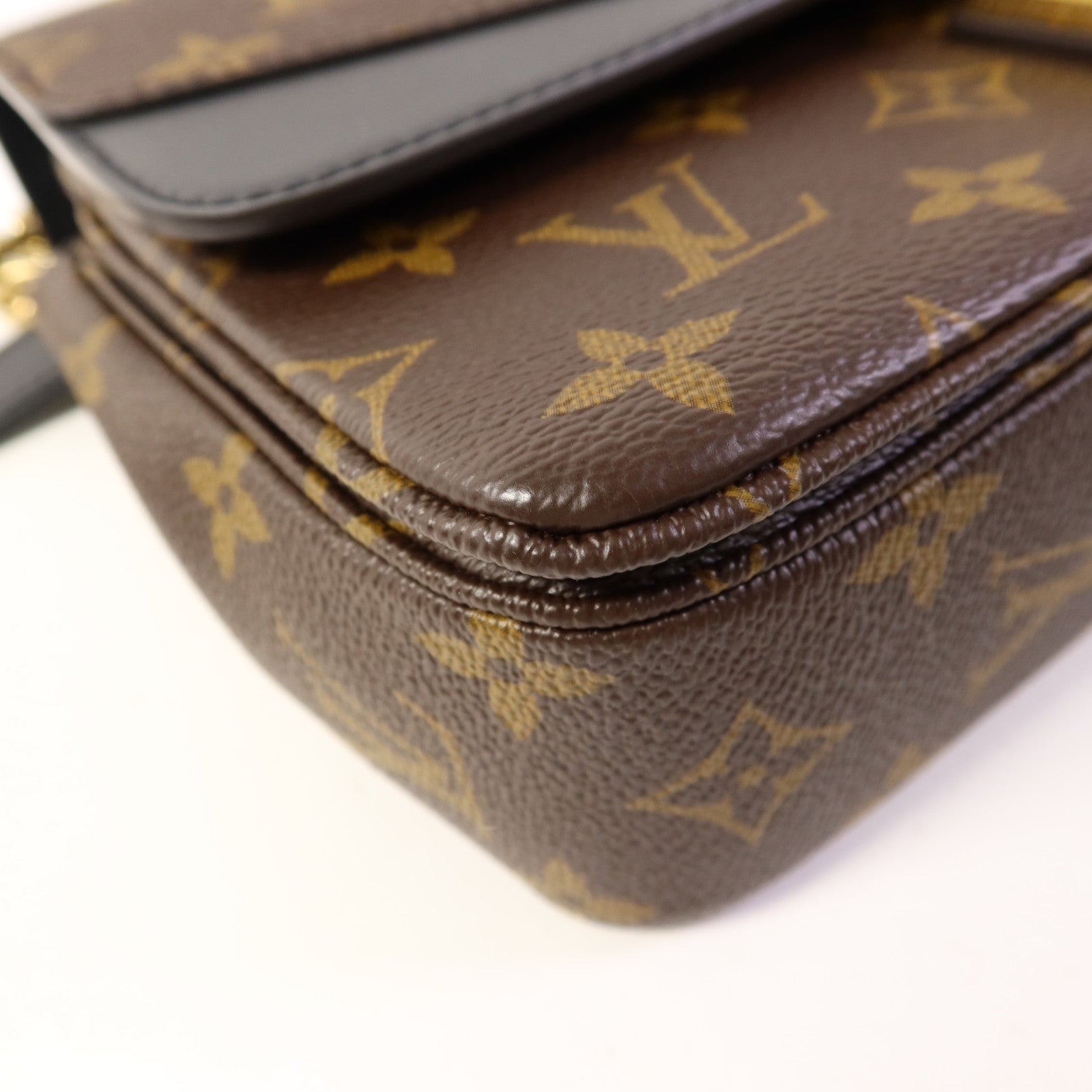 LOUIS VUITTON Monogram Marceau金扣肩背袋棕色